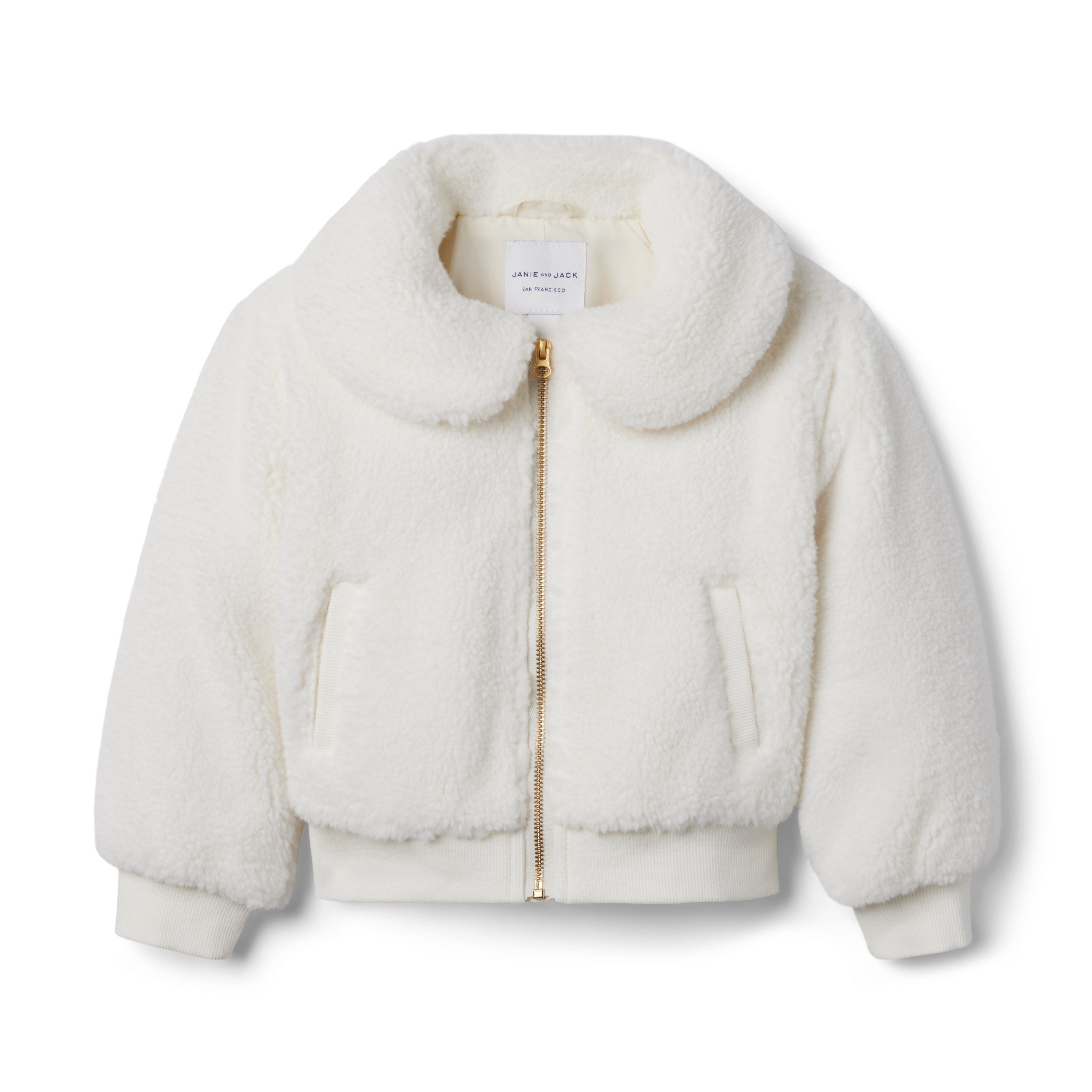 Girls faux fur bomber on sale jacket