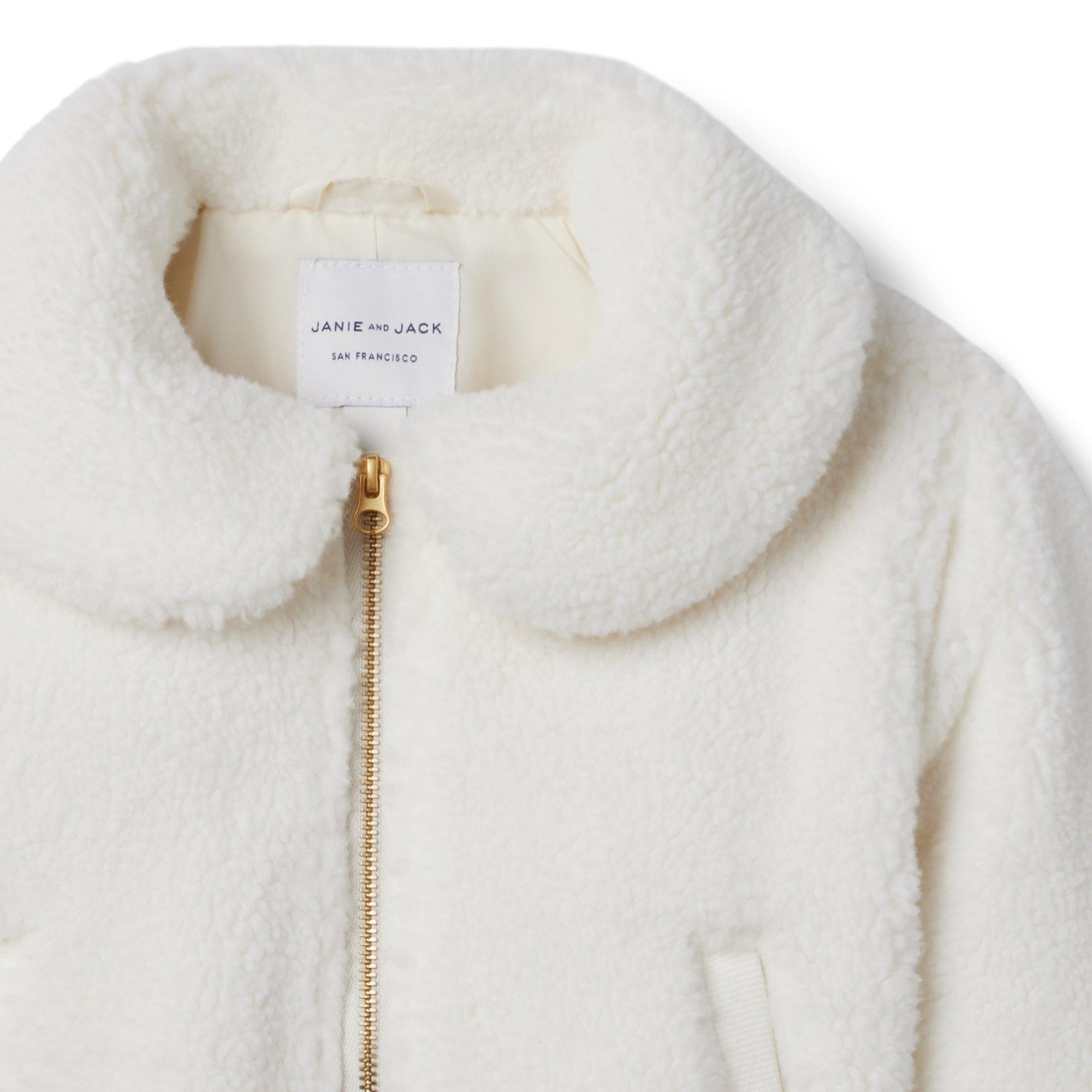 Girl Cream And Sugar Faux Fur Bomber Jacket by Janie and Jack