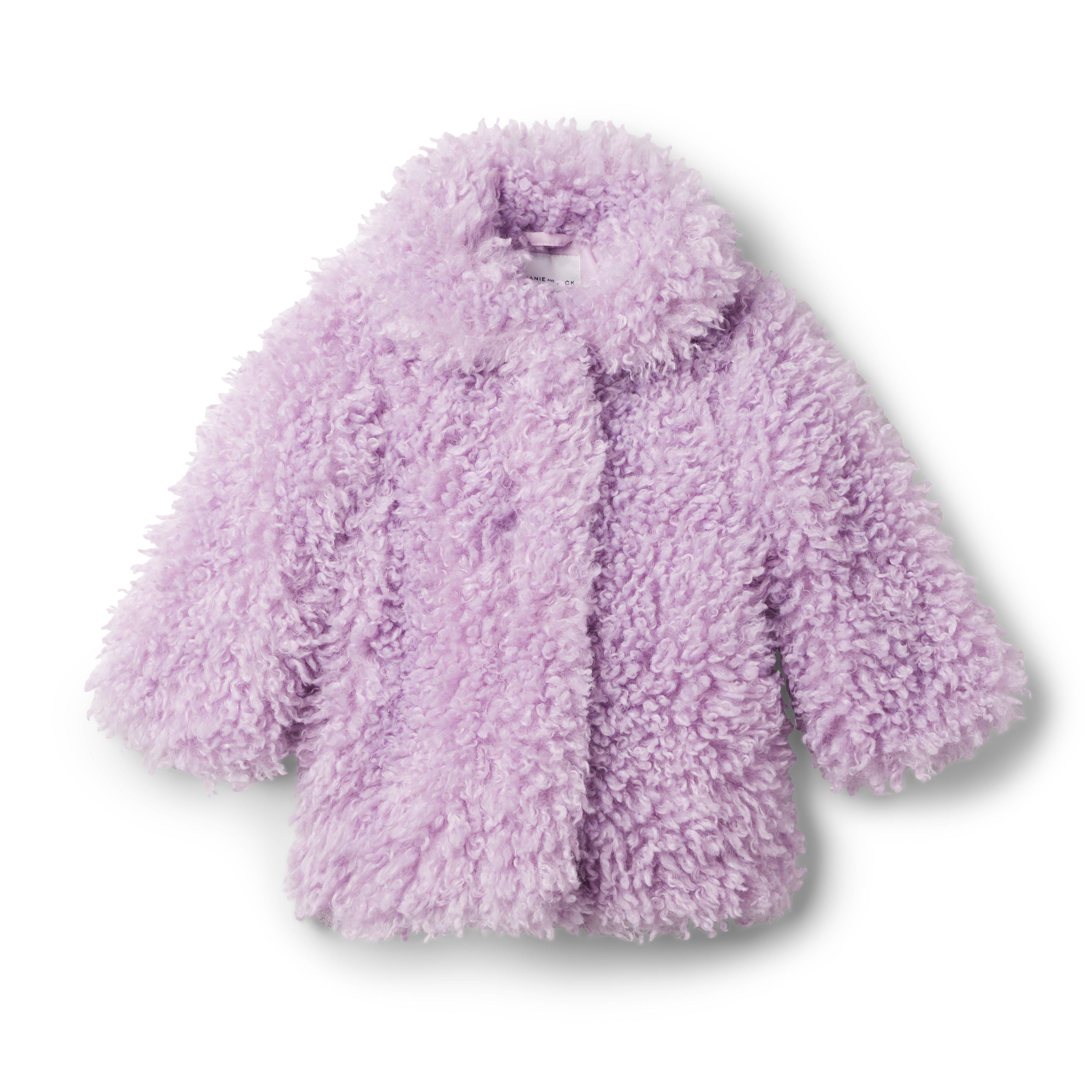 Girl Lavender Frost Faux Fur Coat by Janie and Jack