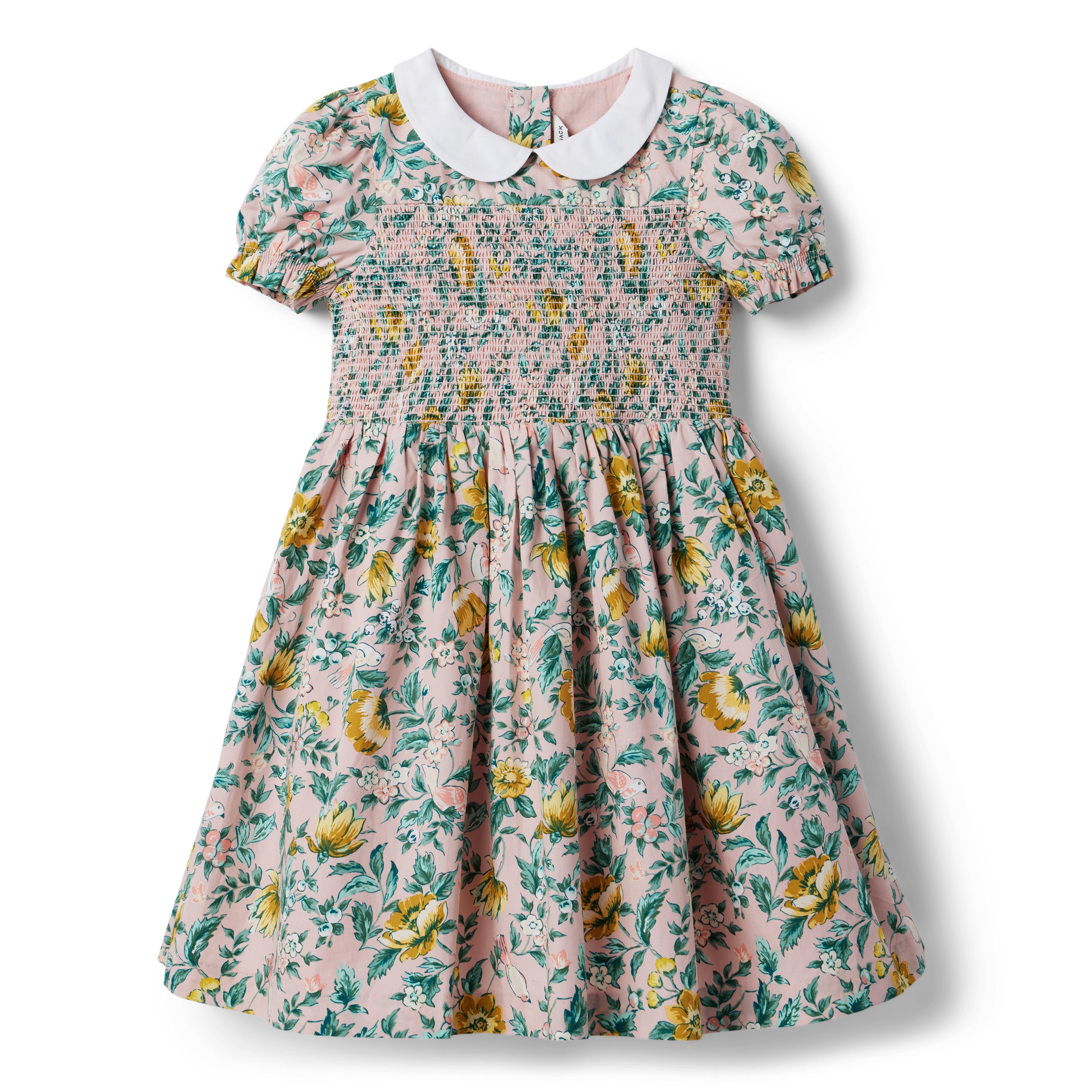 Girl Pink Touch Floral The Charlotte Floral Smocked Dress by Janie and Jack