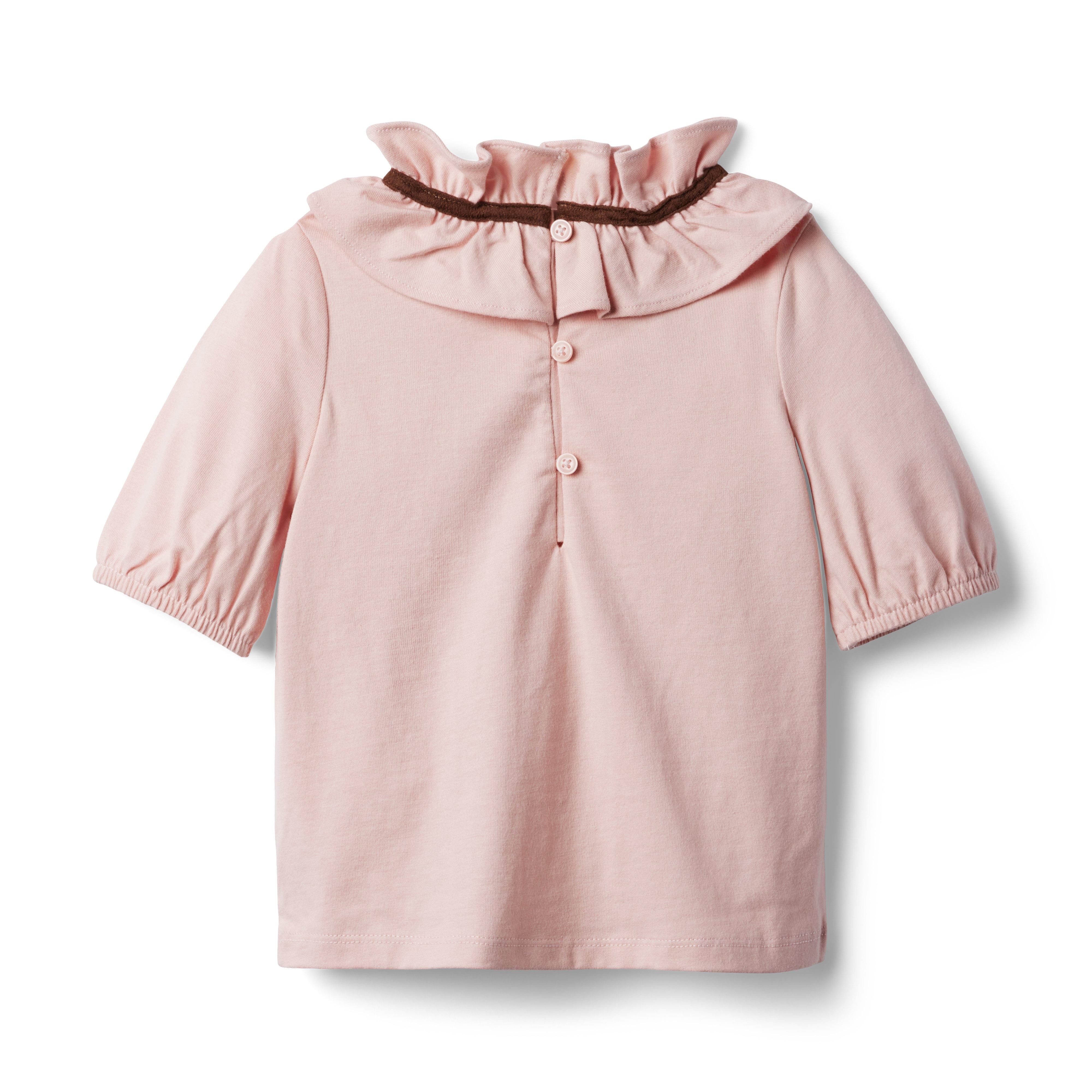 Ruffle Collar Jersey Top image number 1
