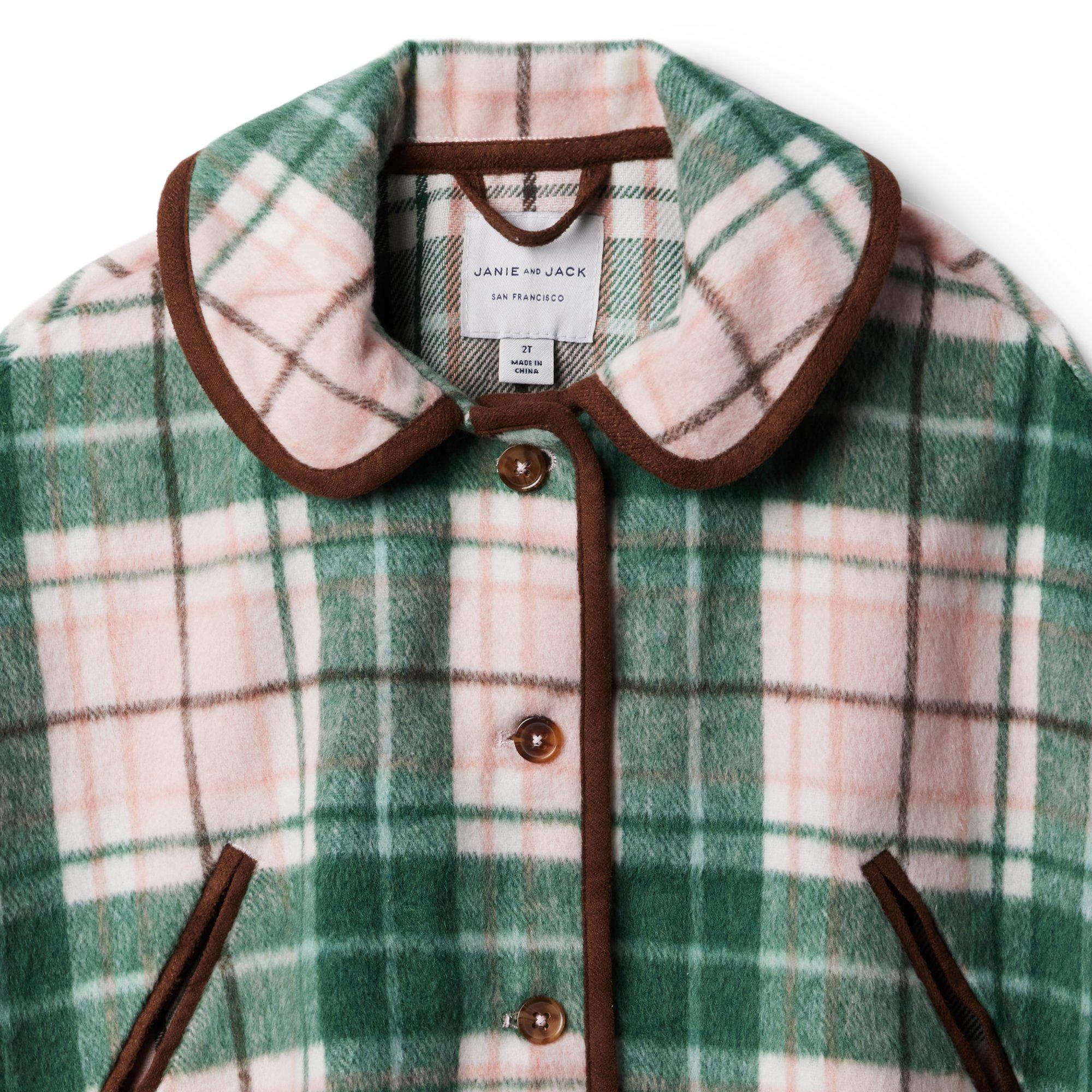 Plaid Brushed Twill Cape image number 4