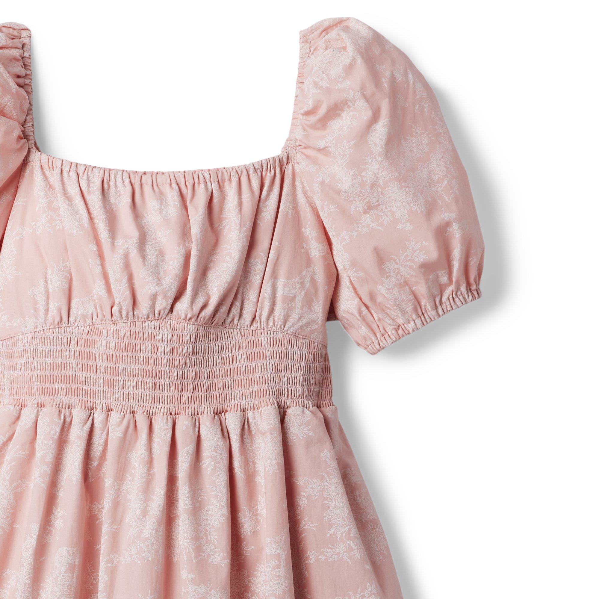 Floral Equestrian Smocked Waist Dress  image number 4