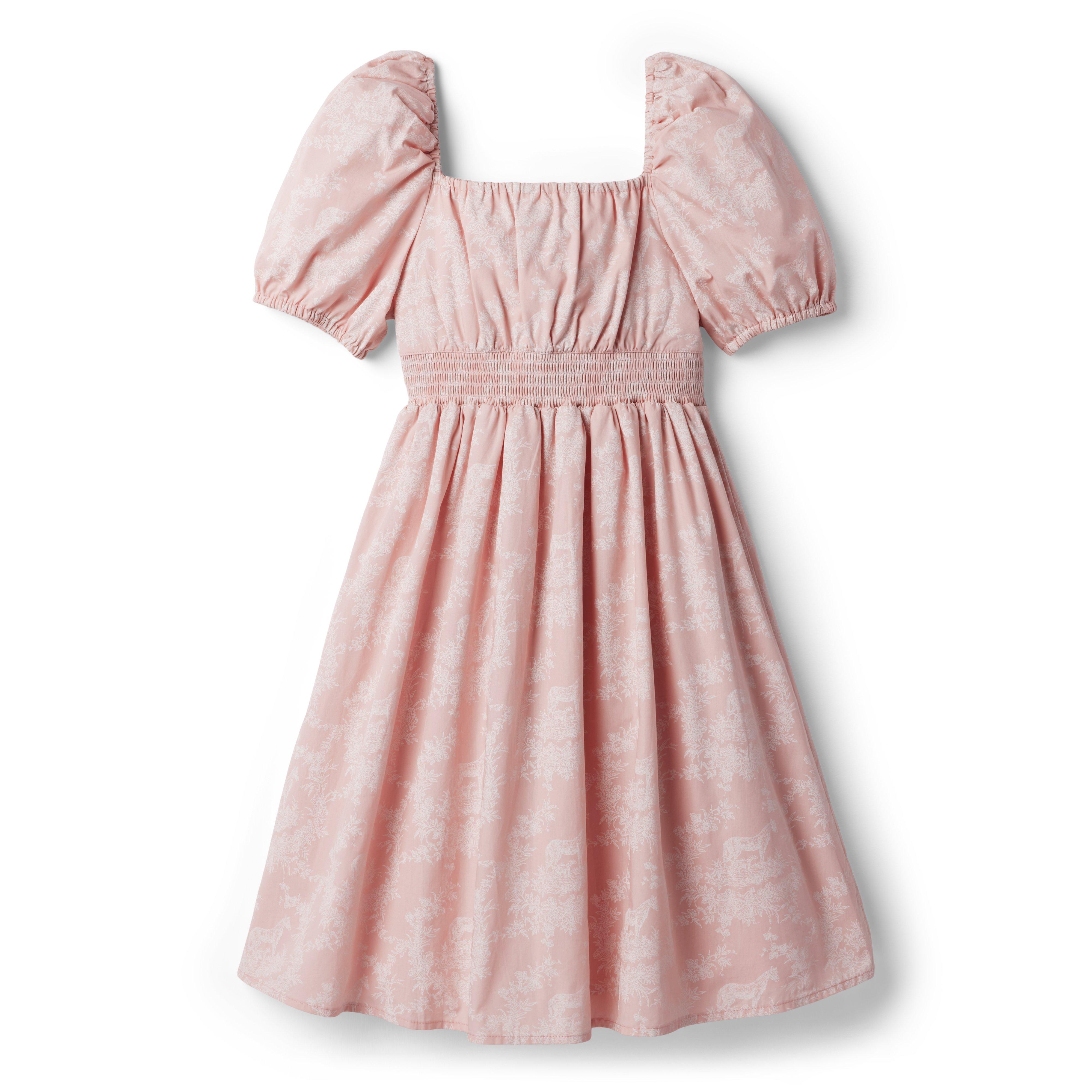 Floral Equestrian Smocked Waist Dress  image number 2