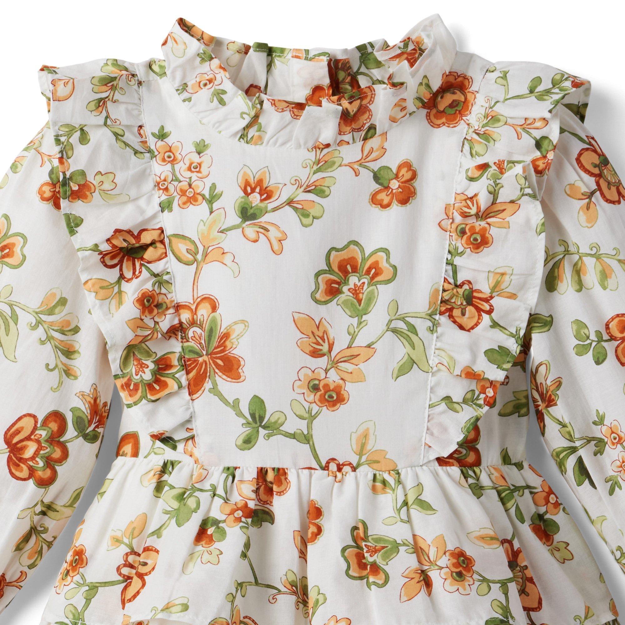 Floral Tiered Ruffle Dress image number 4