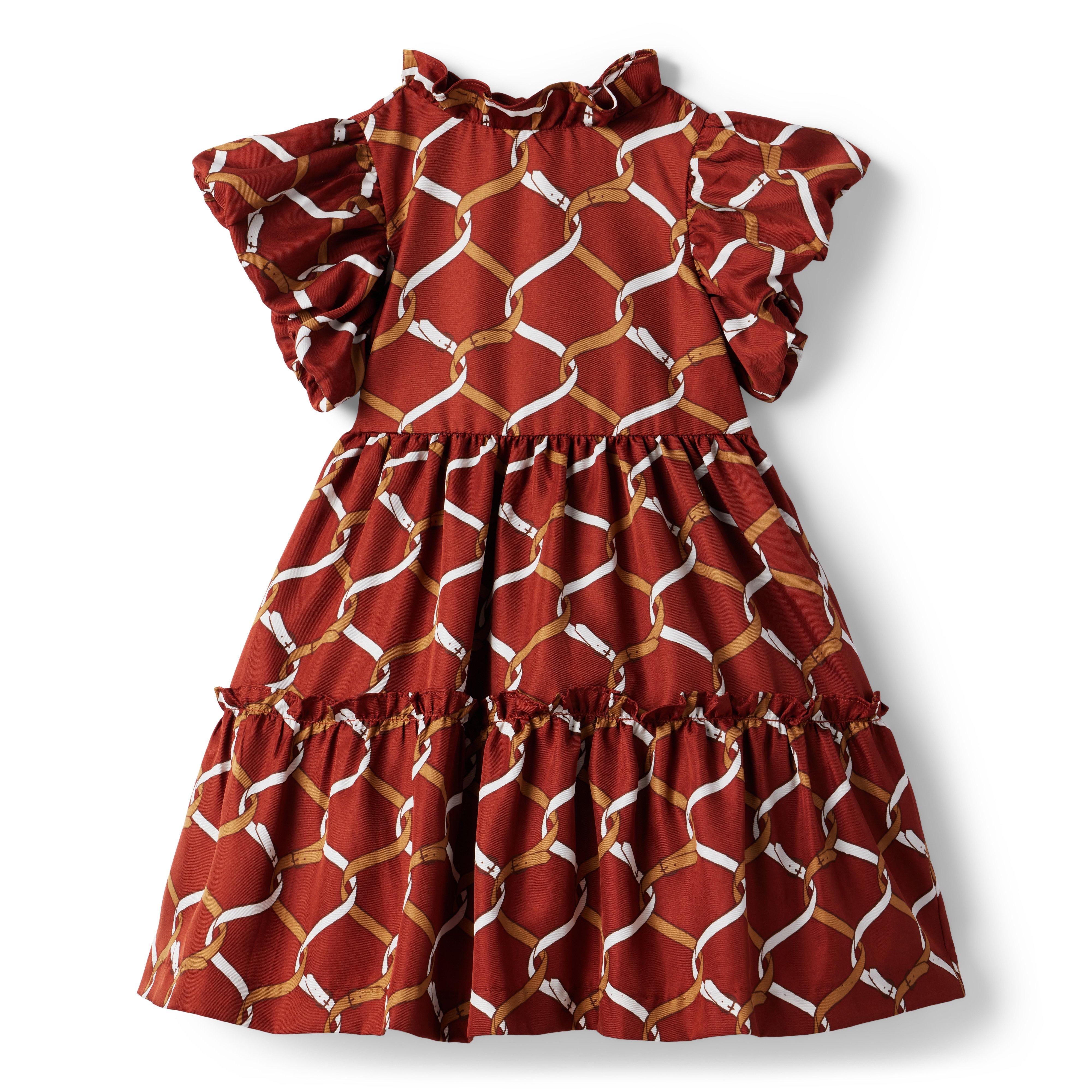 Equestrian Bridle Bubble Sleeve Dress  image number 1