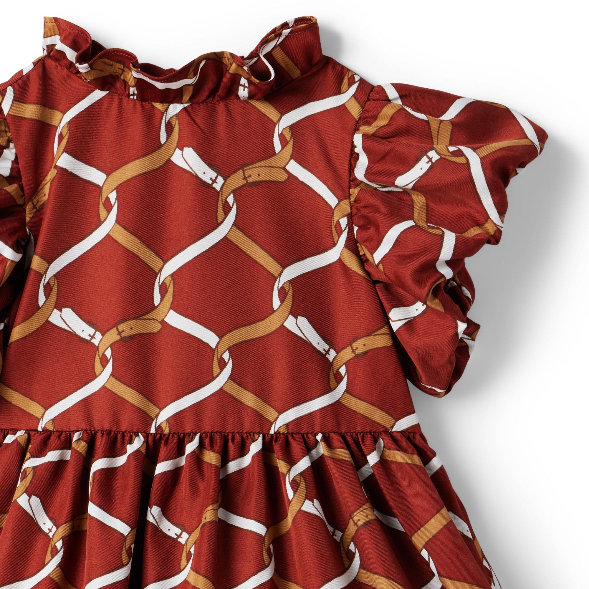 Equestrian Bridle Bubble Sleeve Dress  image number 4