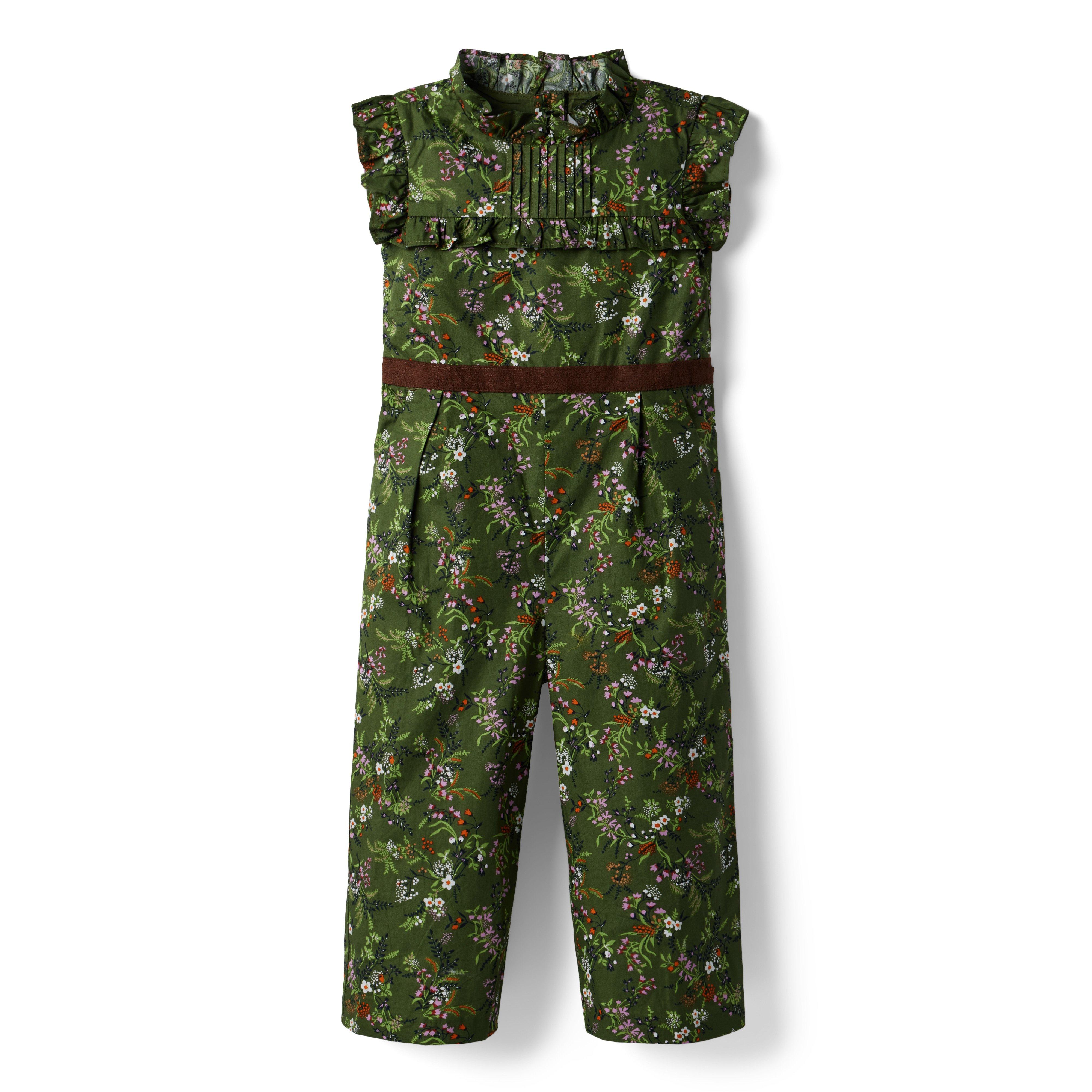 Janie and Jack Girls 2024 Floral Jumpsuit Size 4T