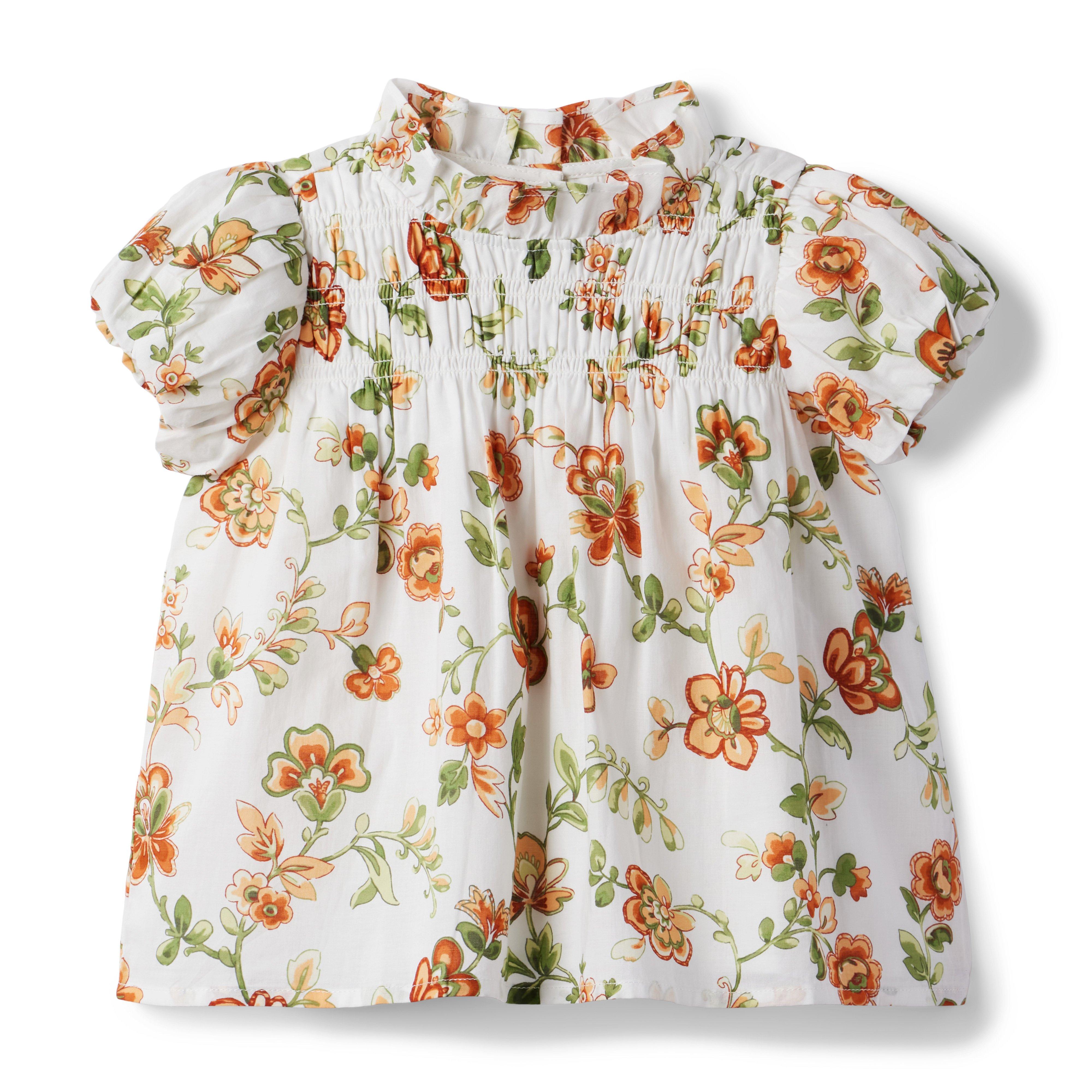 Floral Smocked Bubble Sleeve Top image number 0