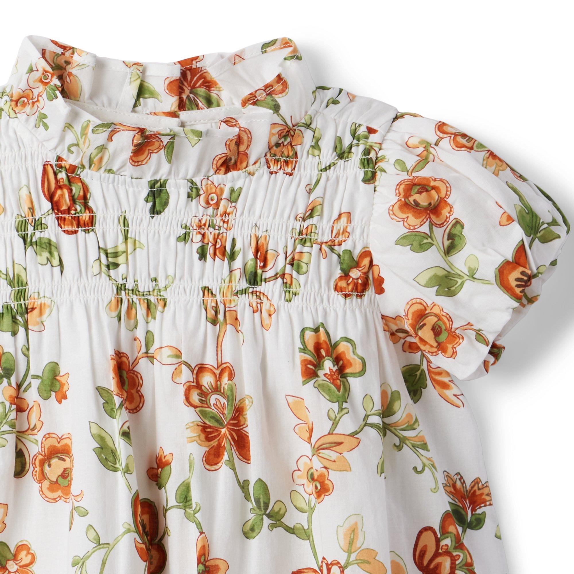 Floral Smocked Bubble Sleeve Top image number 2