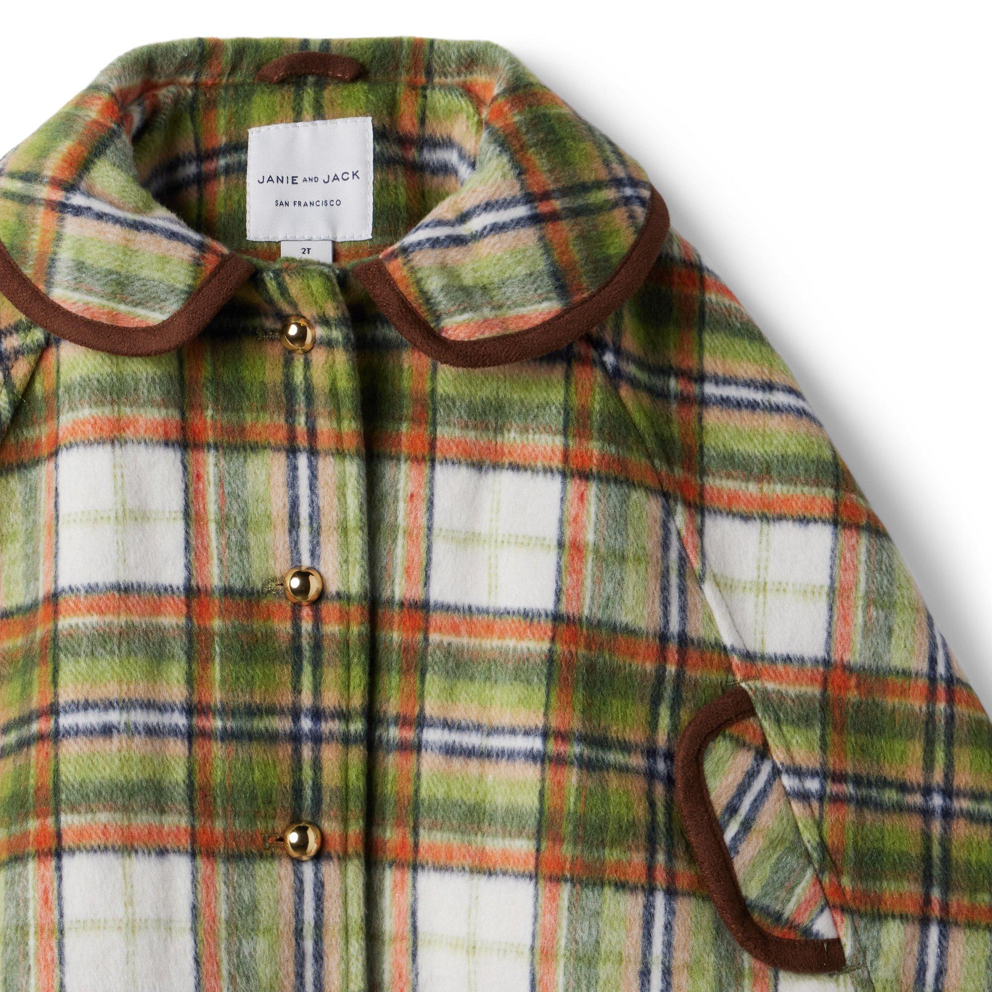 Plaid Brushed Twill Cape image number 2