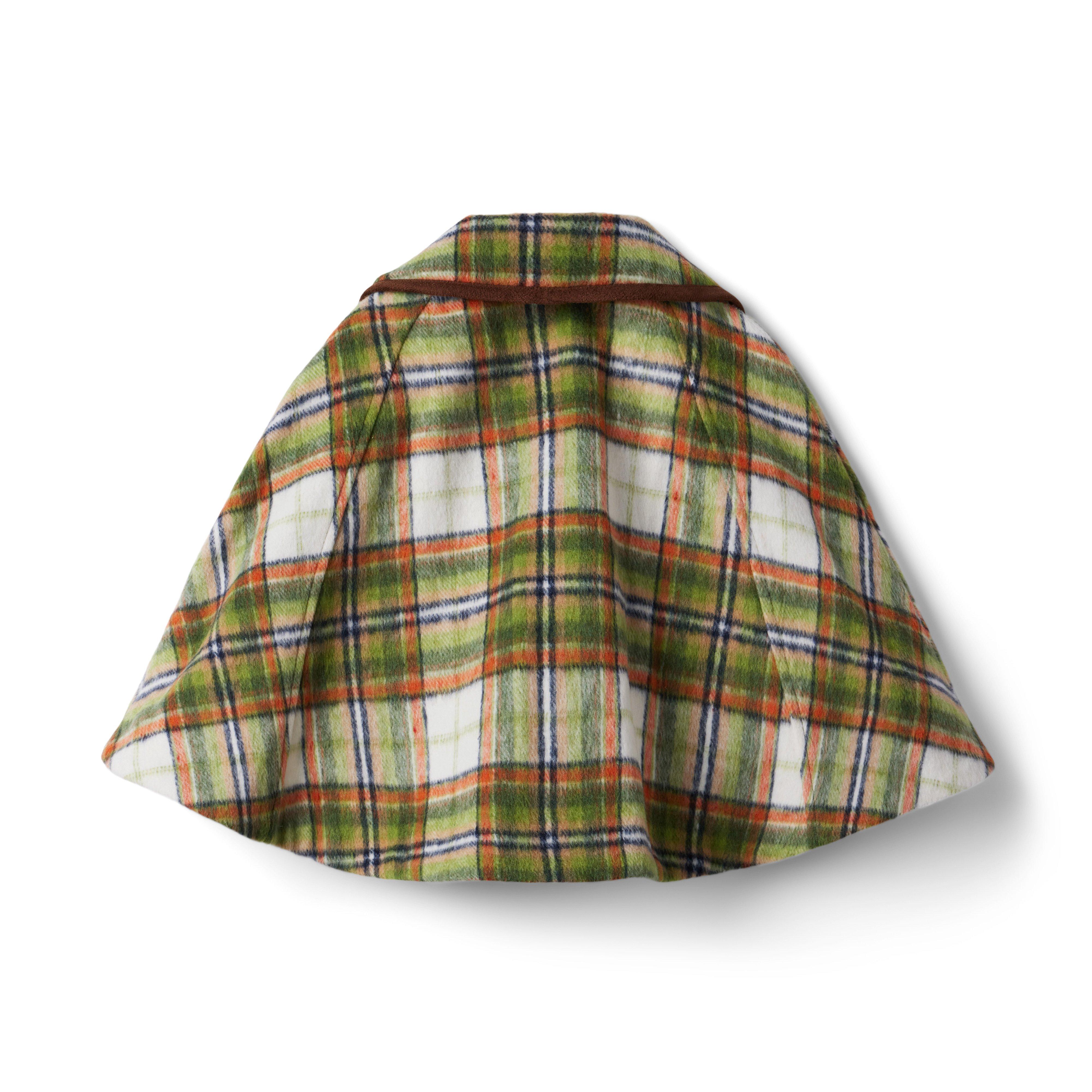 Plaid Brushed Twill Cape image number 1