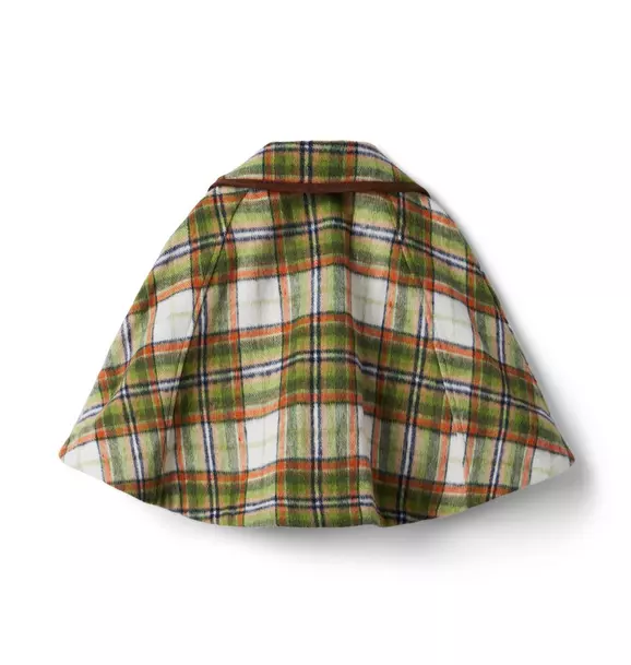 Plaid Brushed Twill Cape image number 1