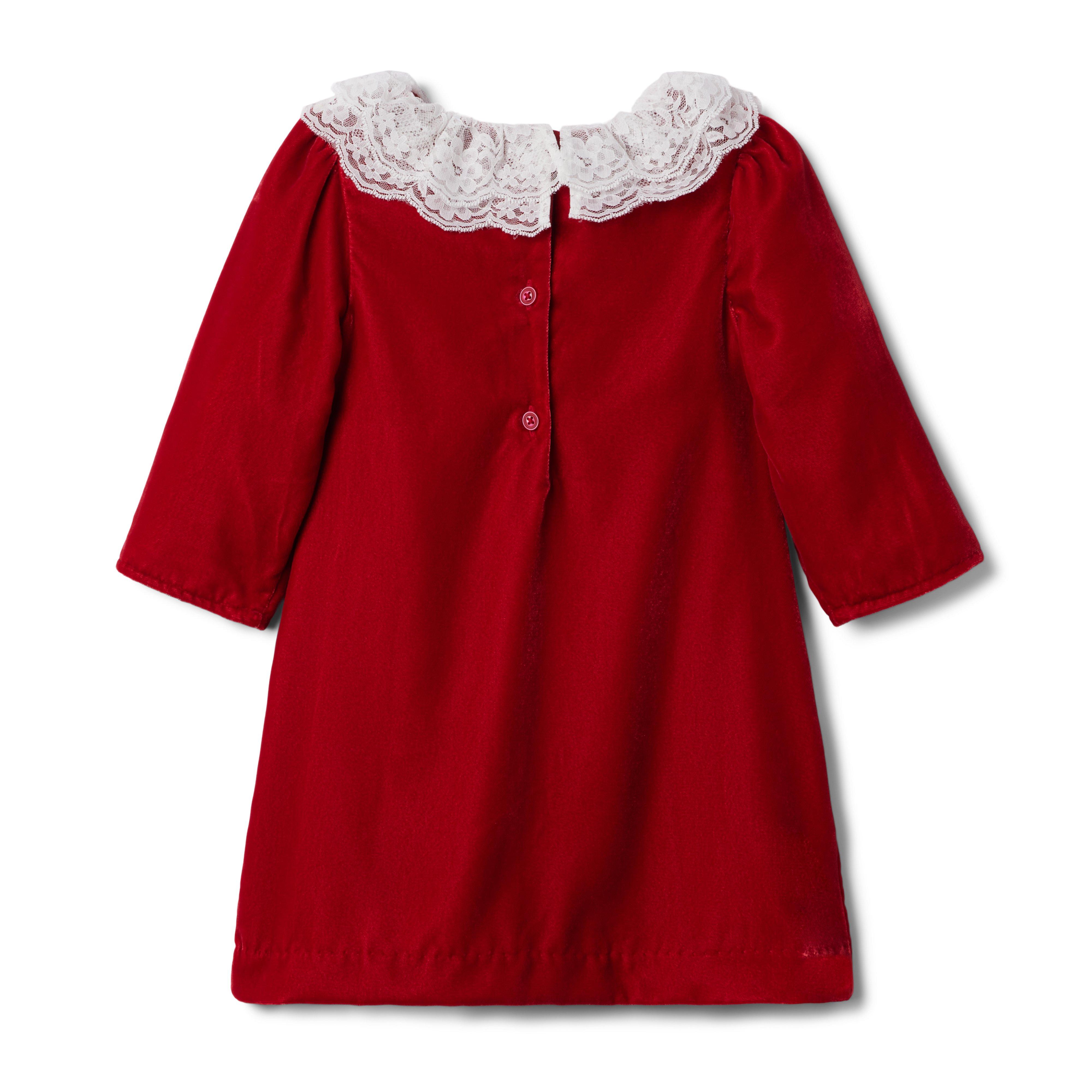 Velvet Lace Collar Dress  image number 3