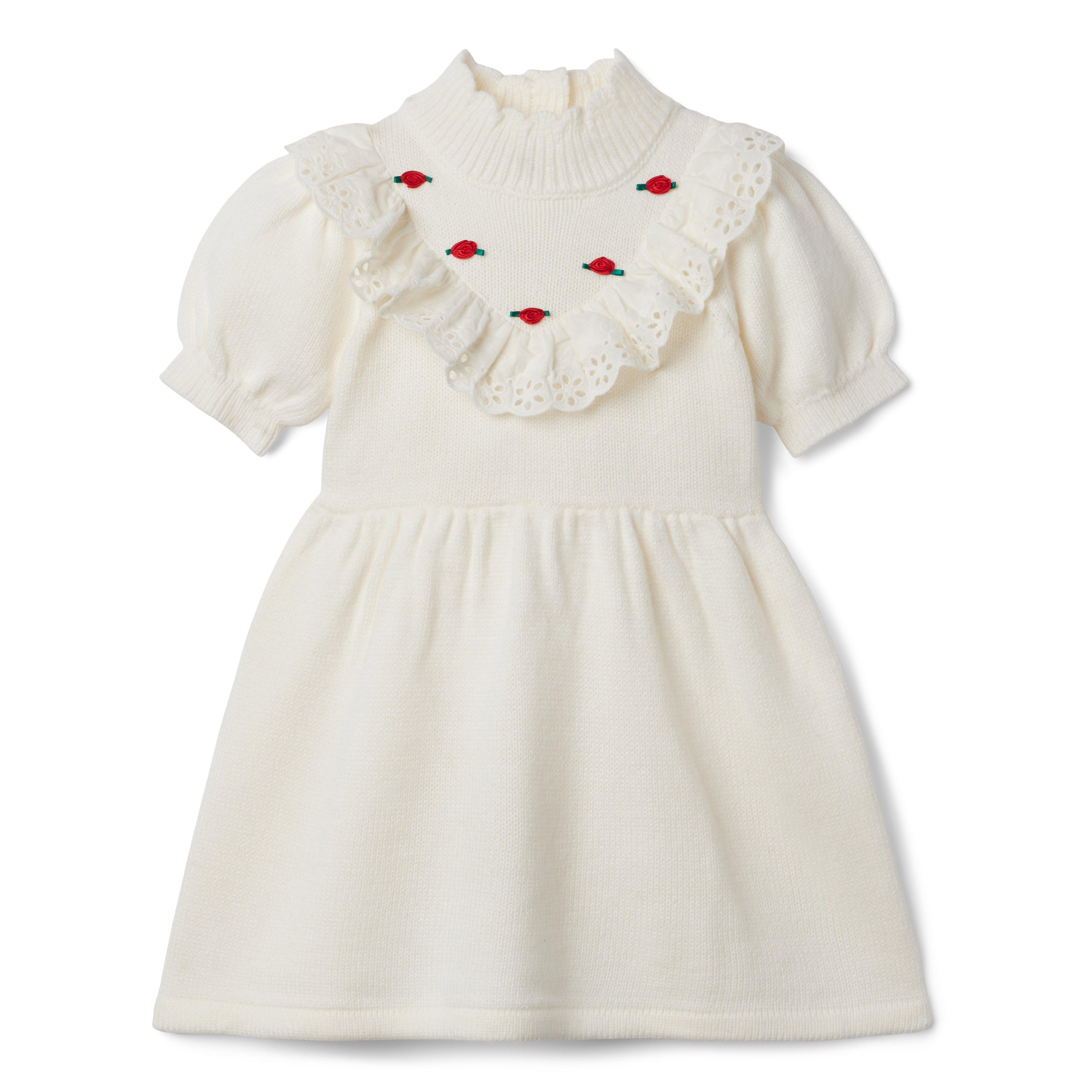 Rose Applique Sweater Dress image number 0