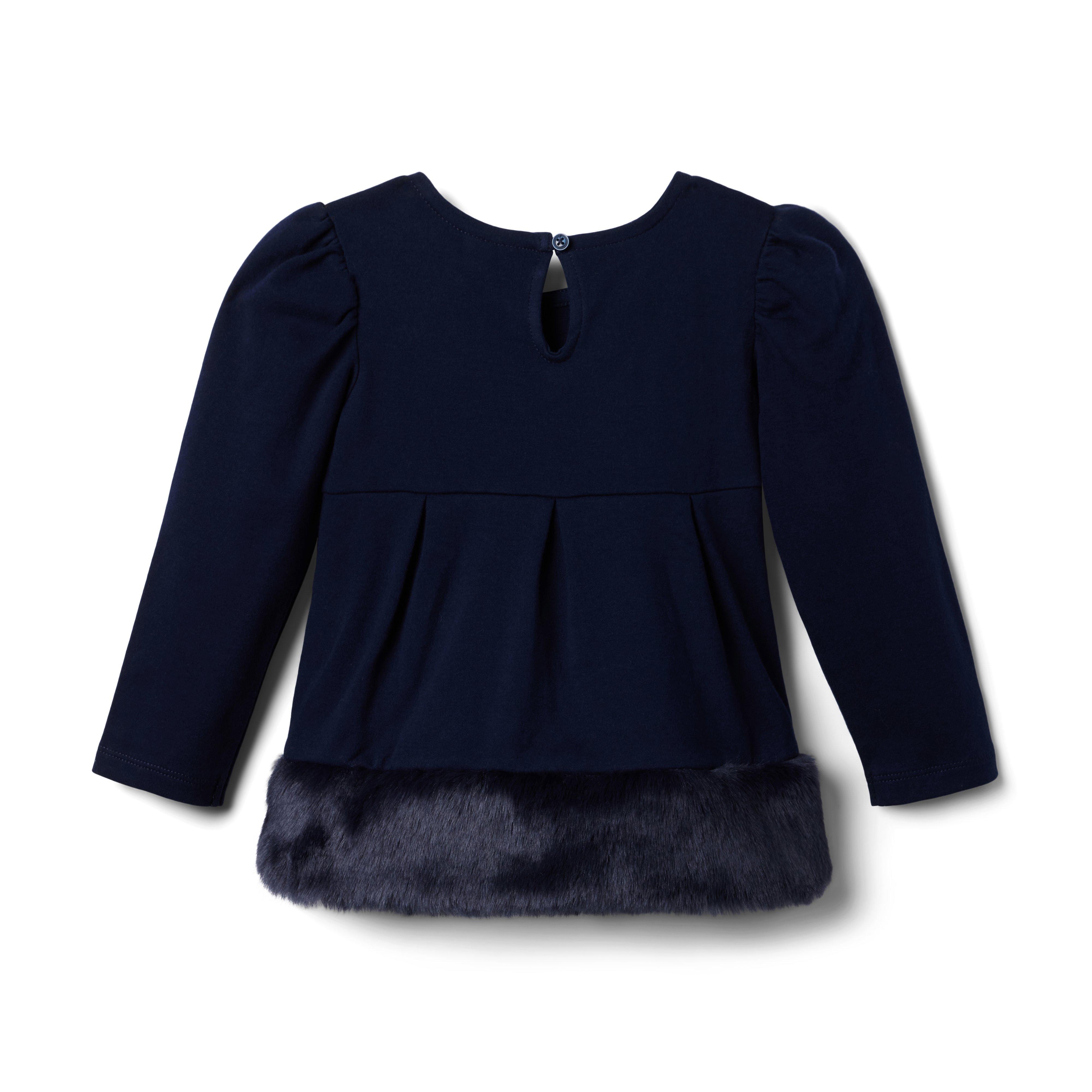 Faux Fur Trim Bow Top image number 1