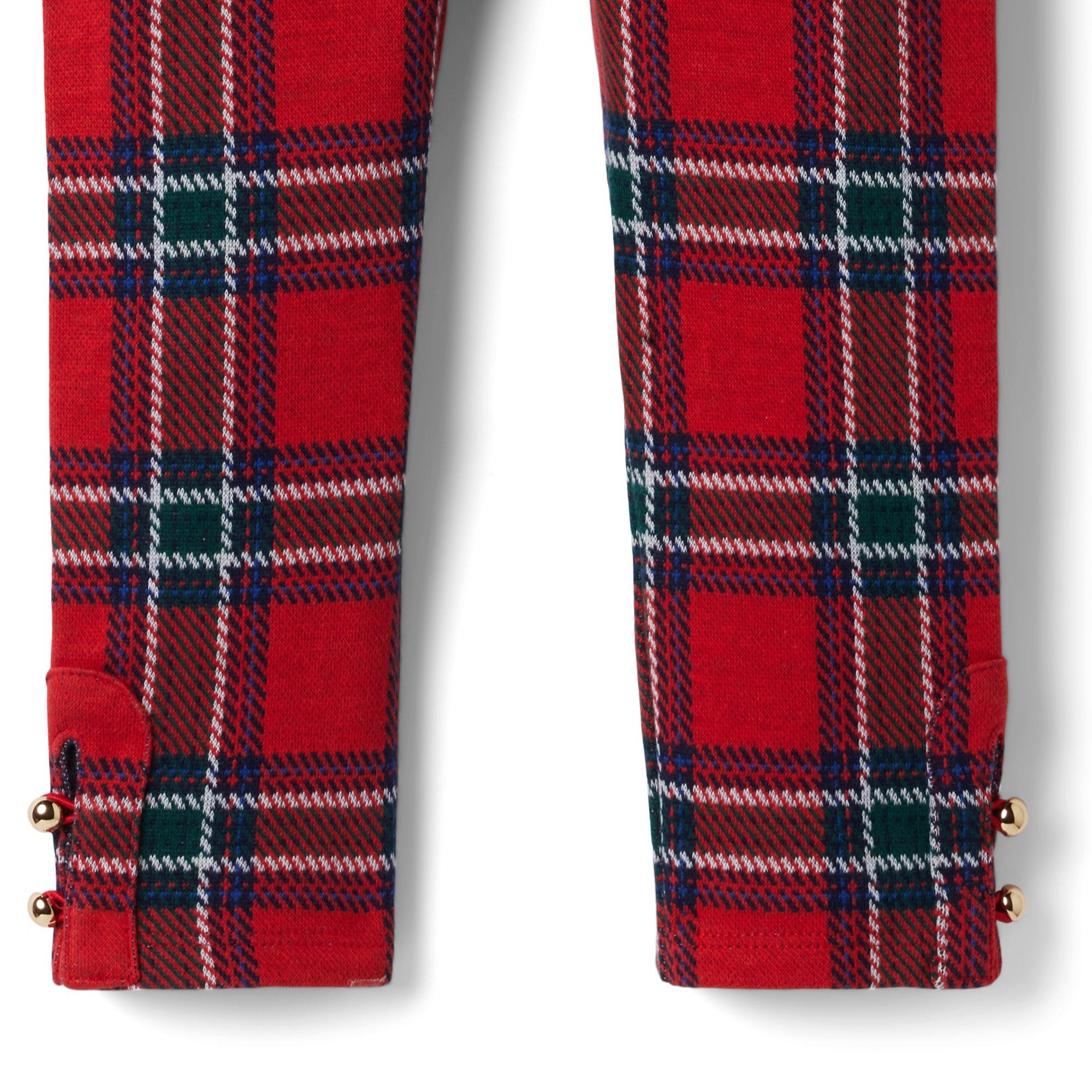 Plaid Button-Cuff Jacquard Pant image number 1