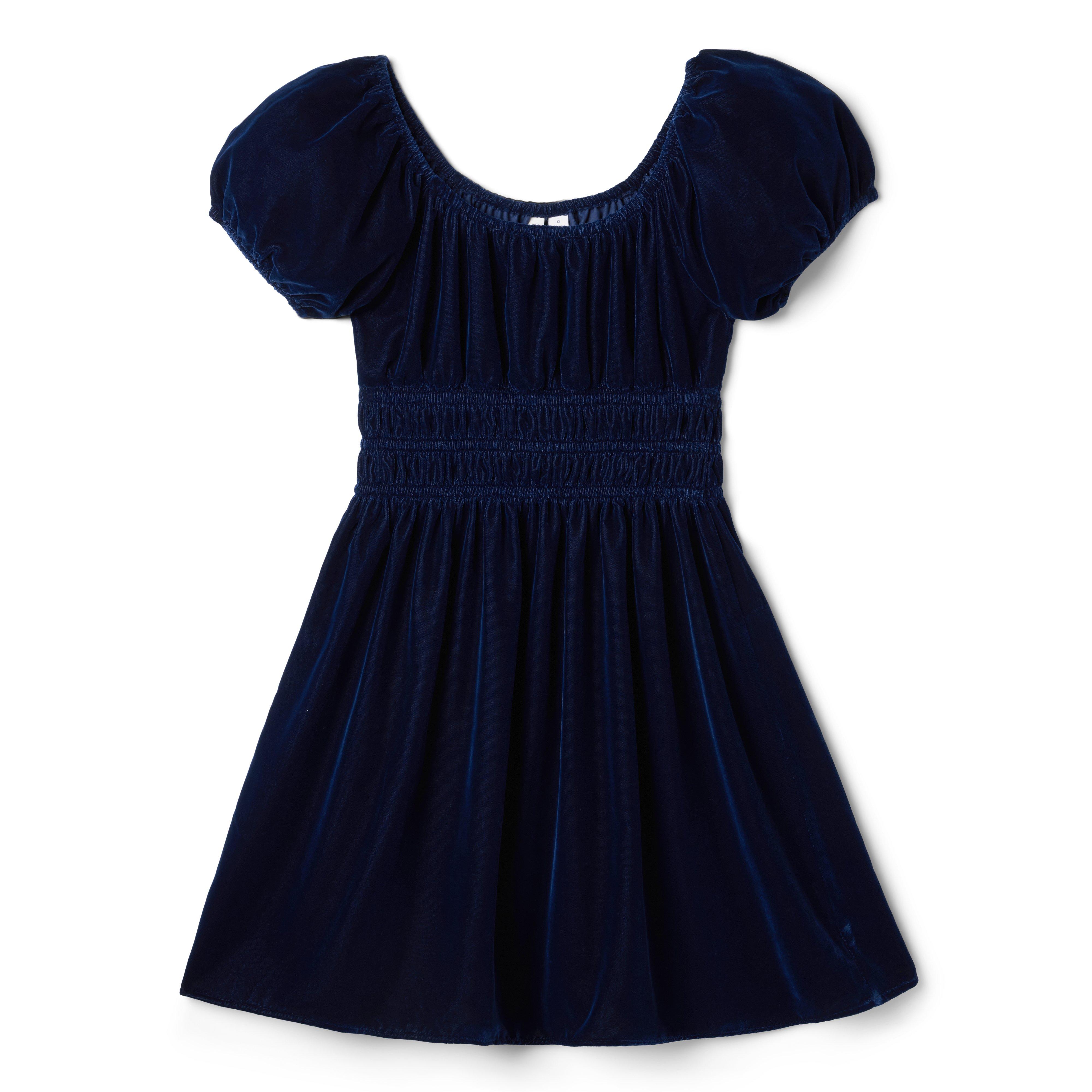 Velvet Puff Sleeve Dress image number 0