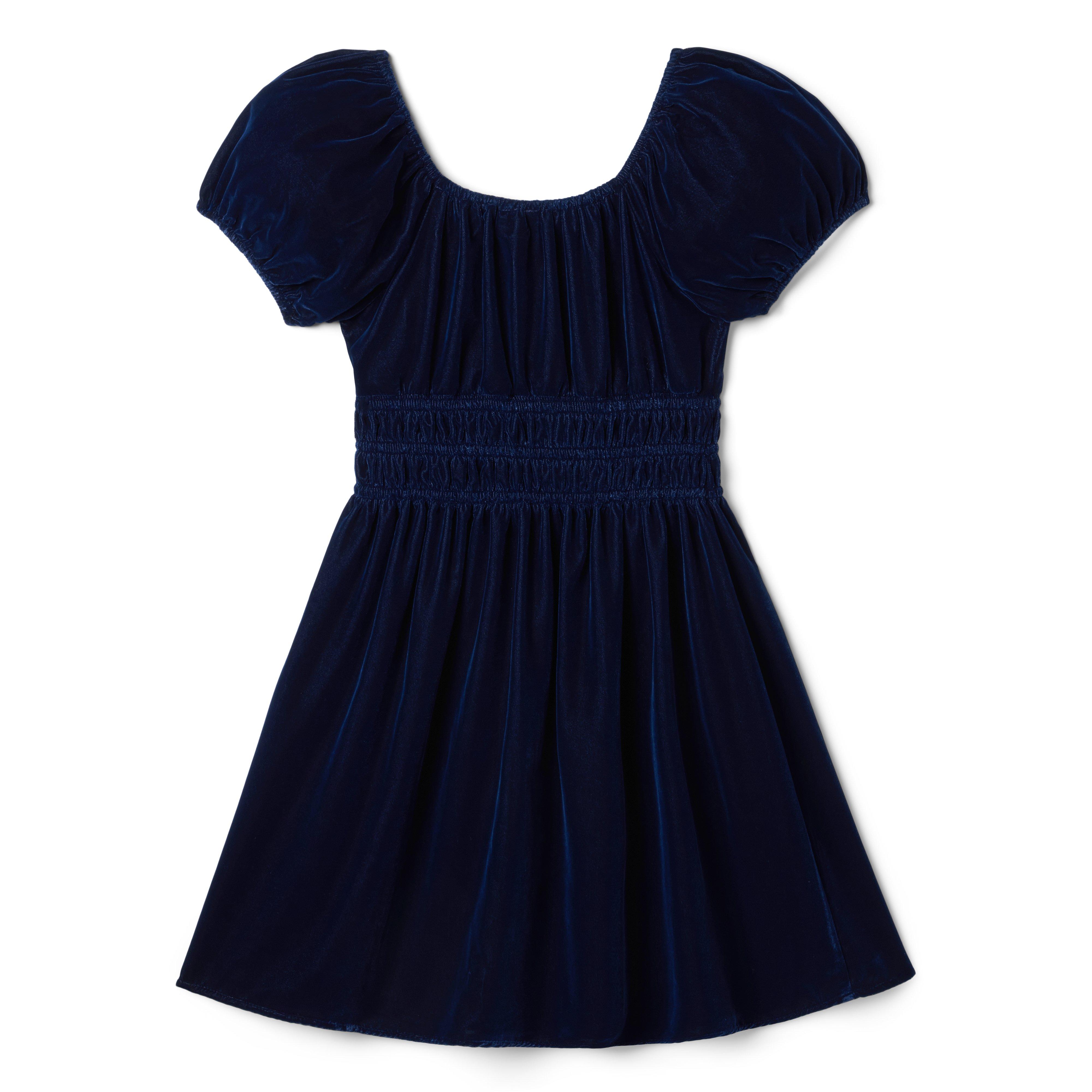 Velvet Puff Sleeve Dress image number 1