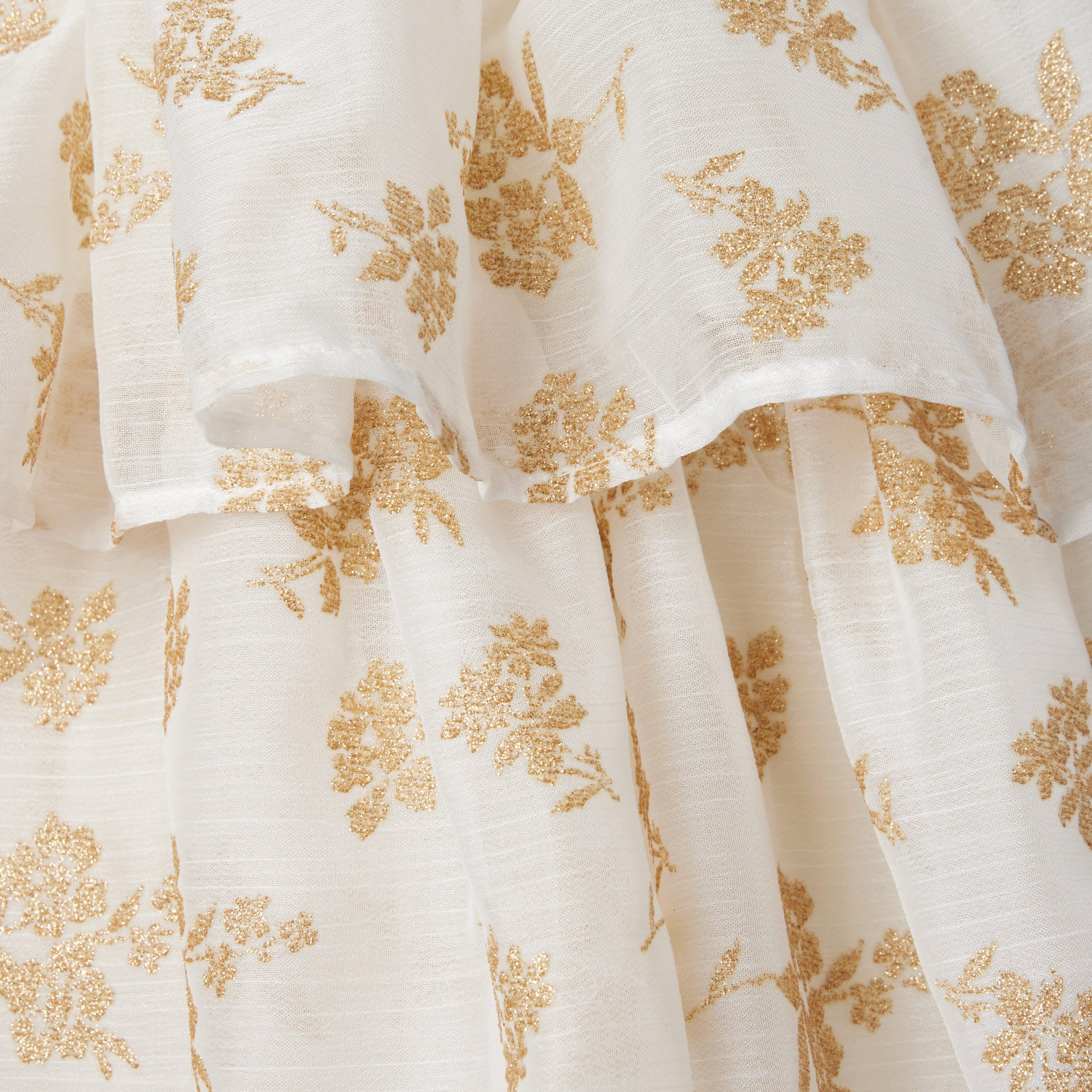 Glitter Floral Chiffon Dress image number 4