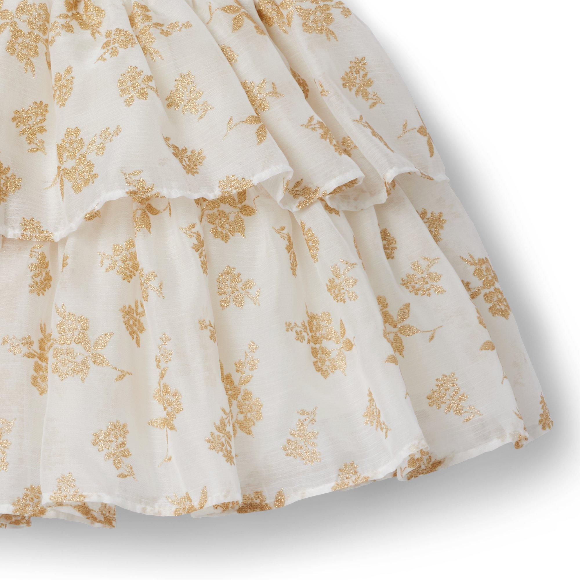 Glitter Floral Chiffon Dress image number 3