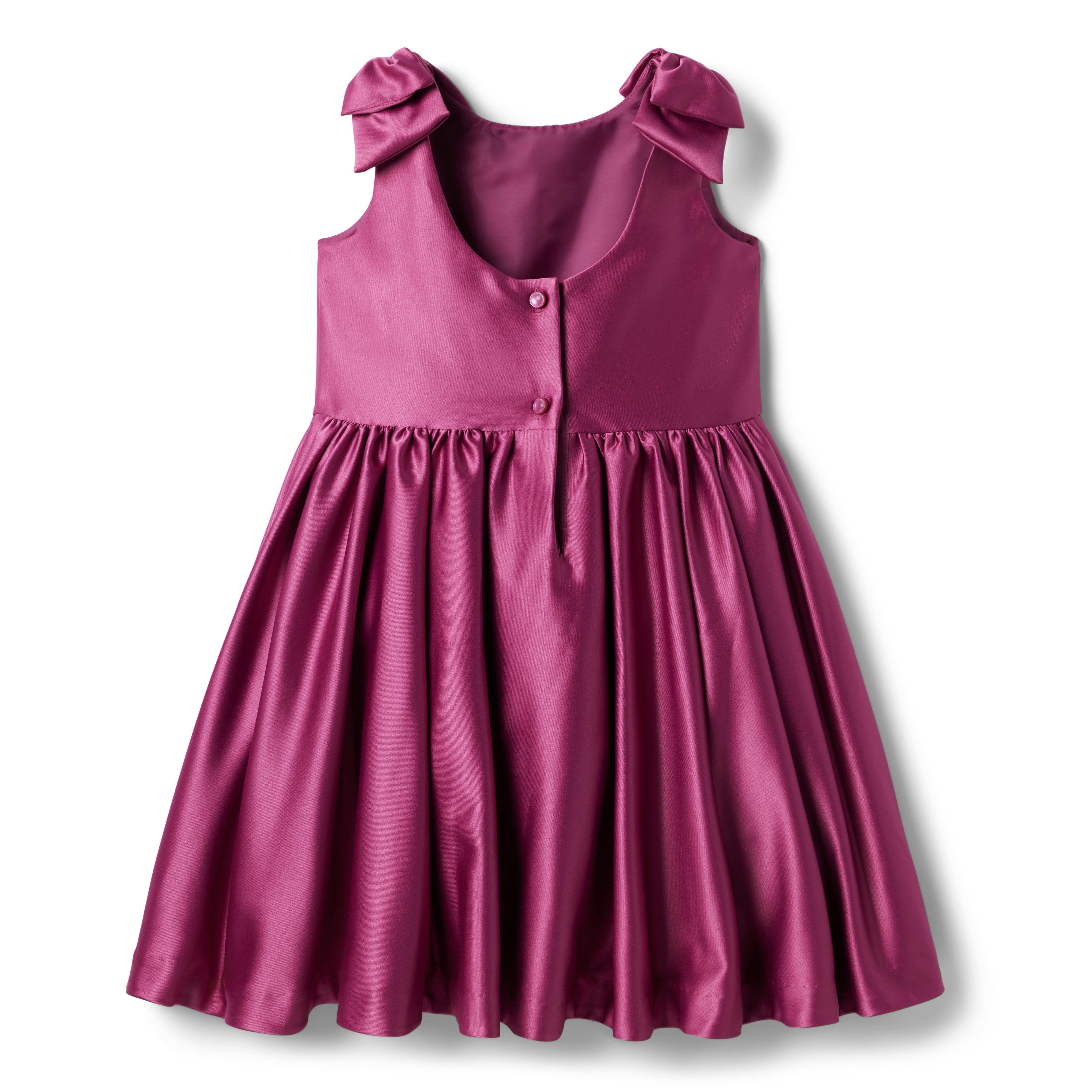 Satin Bow Sleeve Dress image number 1