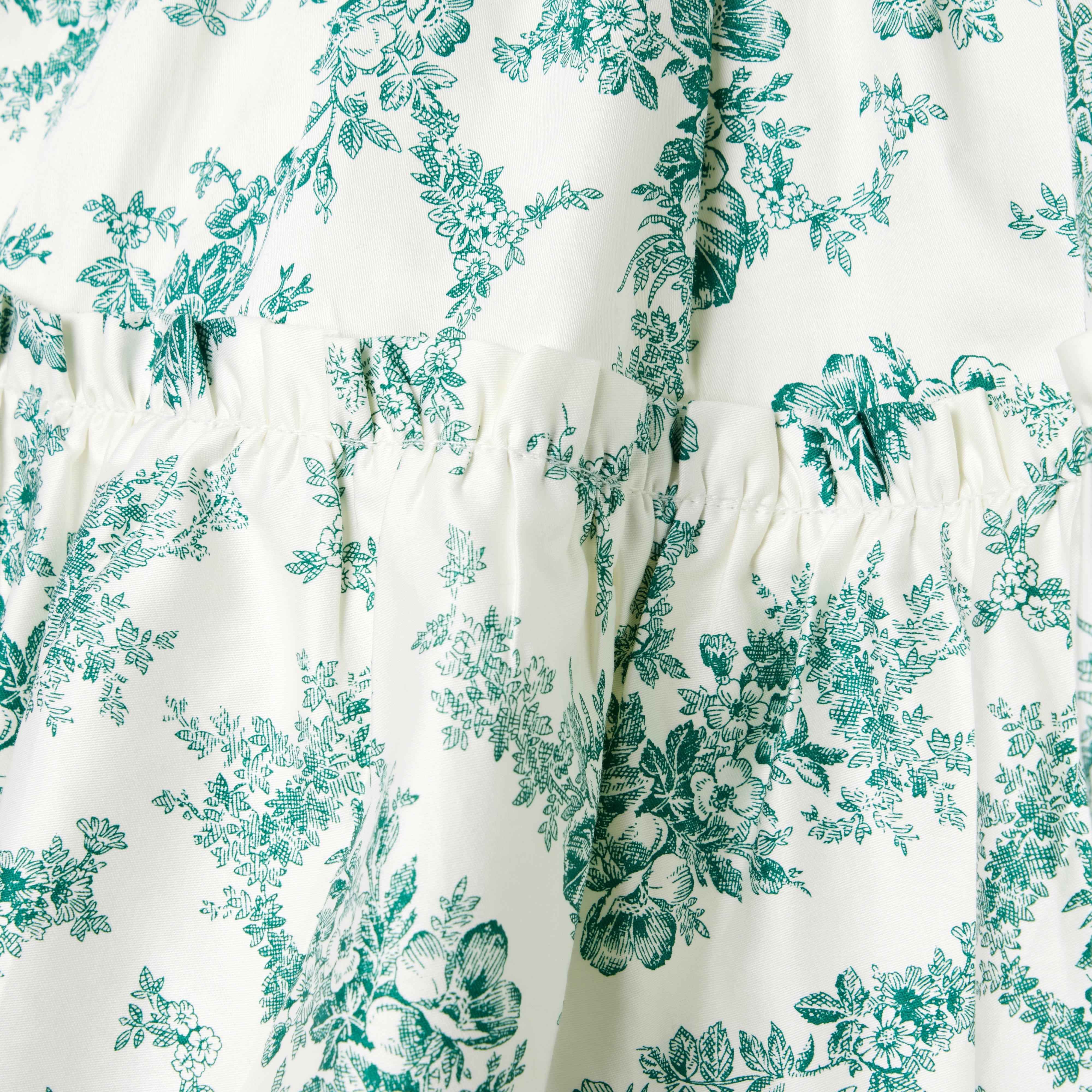 Floral Toile Puff Sleeve Dress image number 4