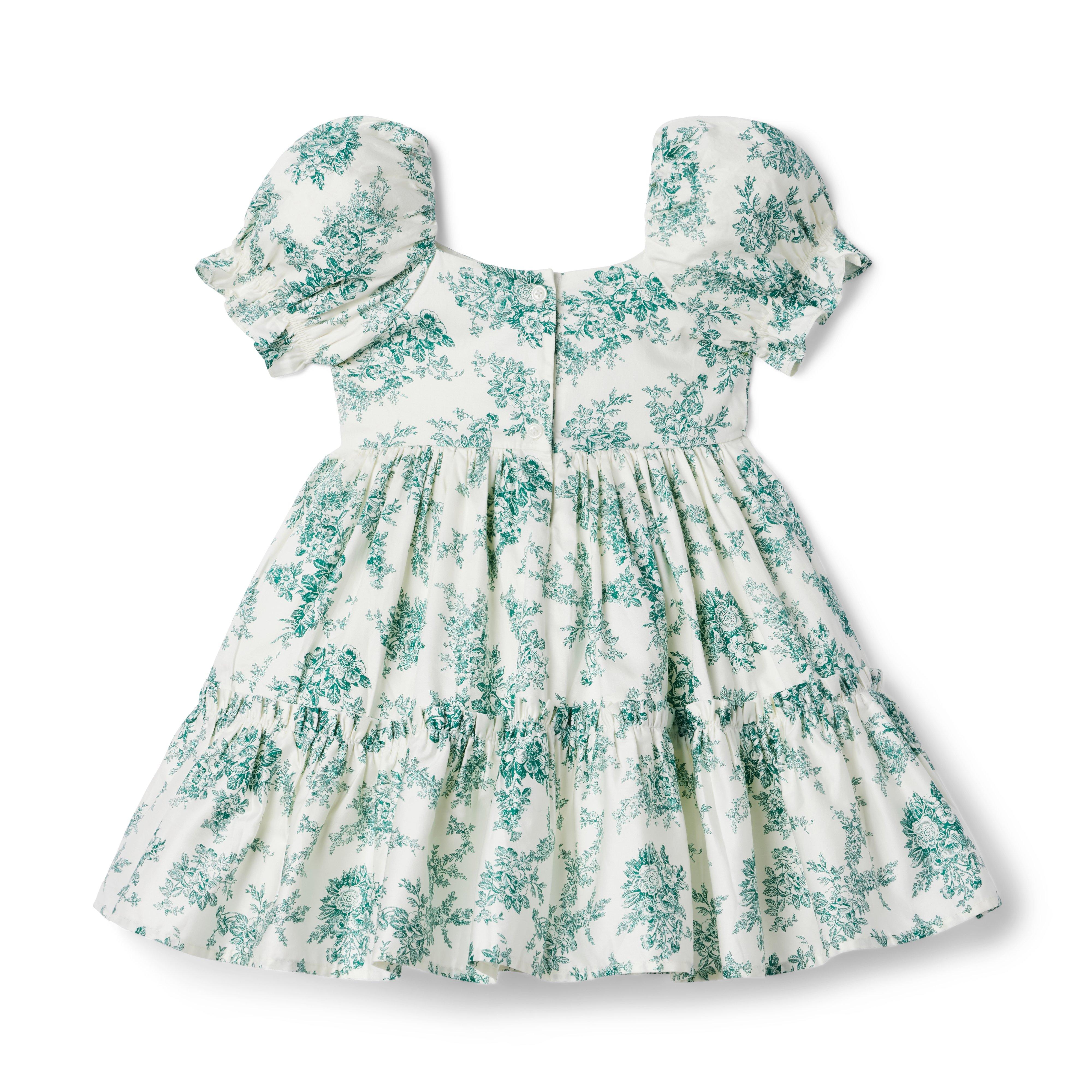 Floral Toile Puff Sleeve Dress image number 1