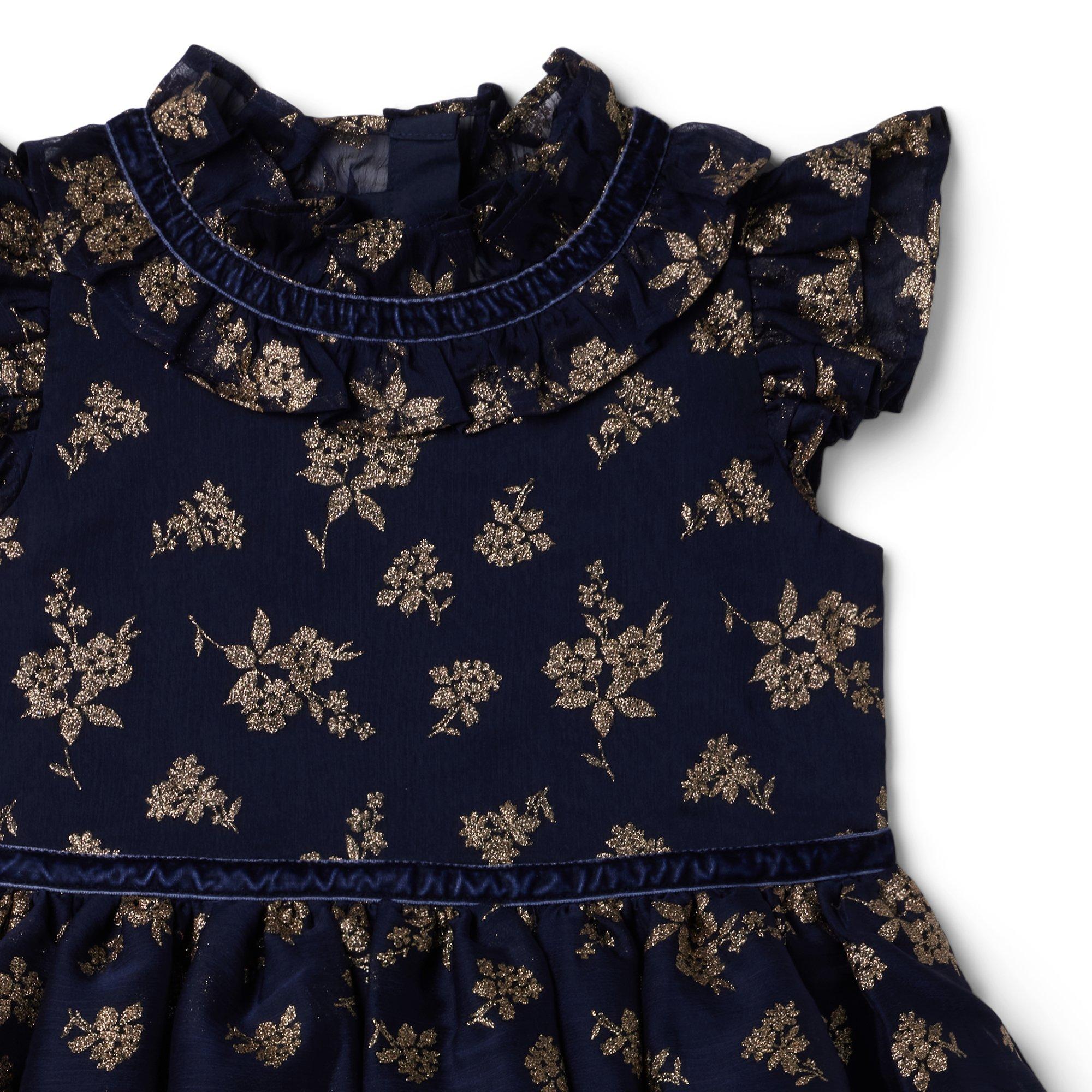 Glitter Floral Chiffon Dress image number 7