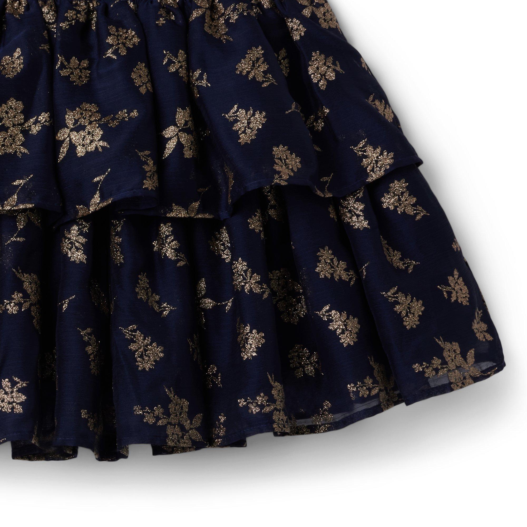 Glitter Floral Chiffon Dress image number 8