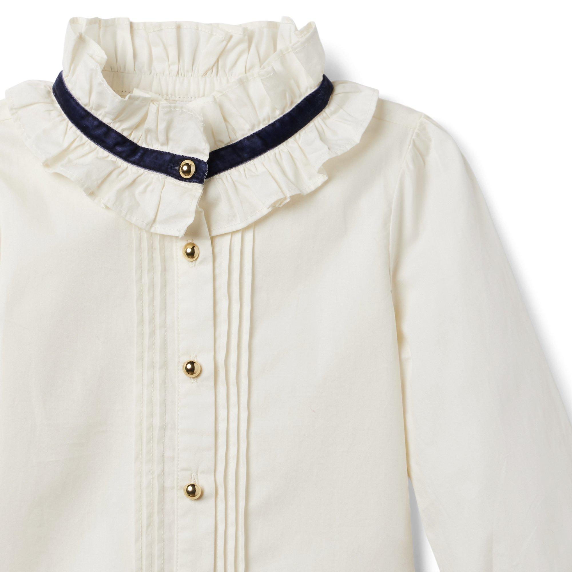 Ruffle Ribbon Poplin Top image number 2