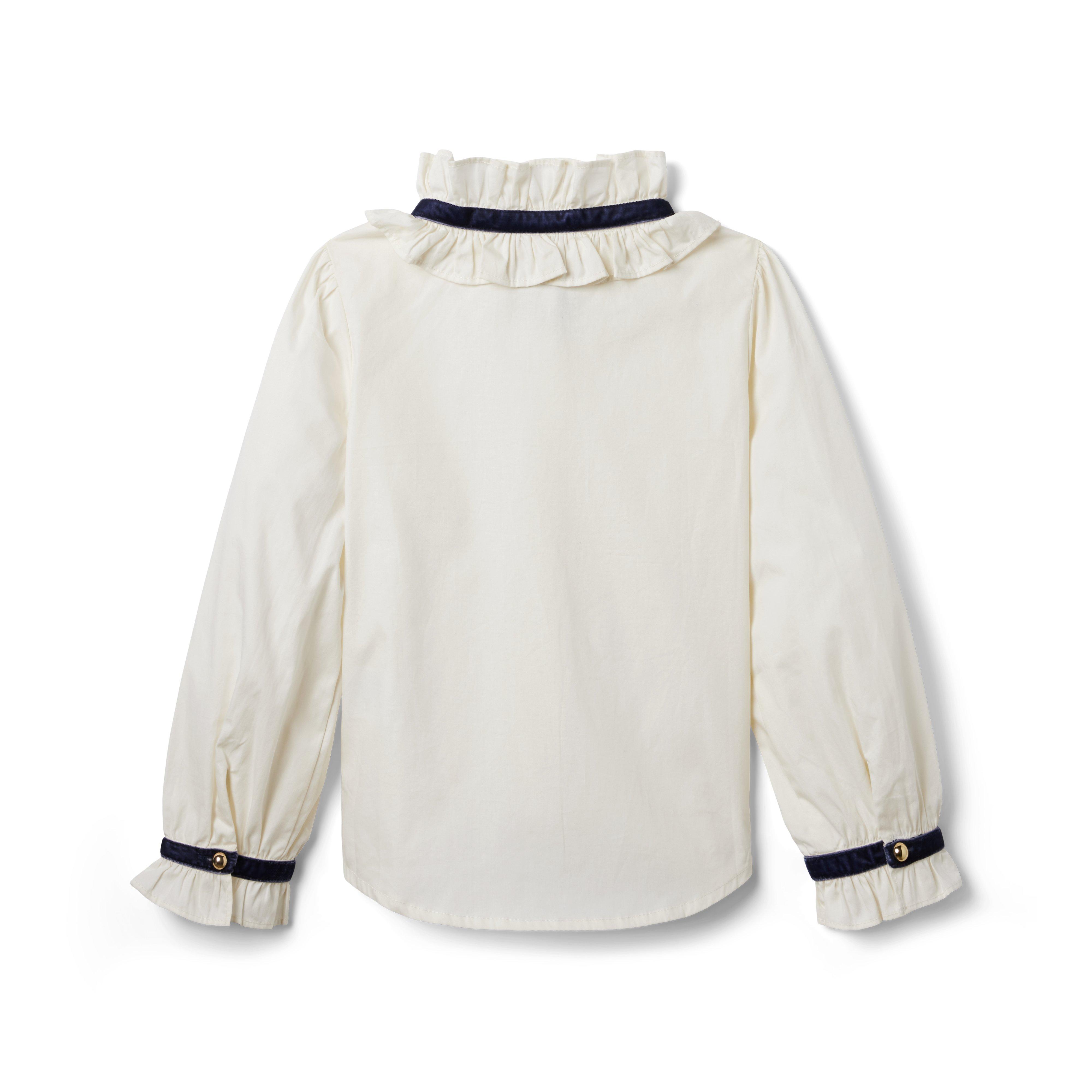 Ruffle Ribbon Poplin Top image number 1