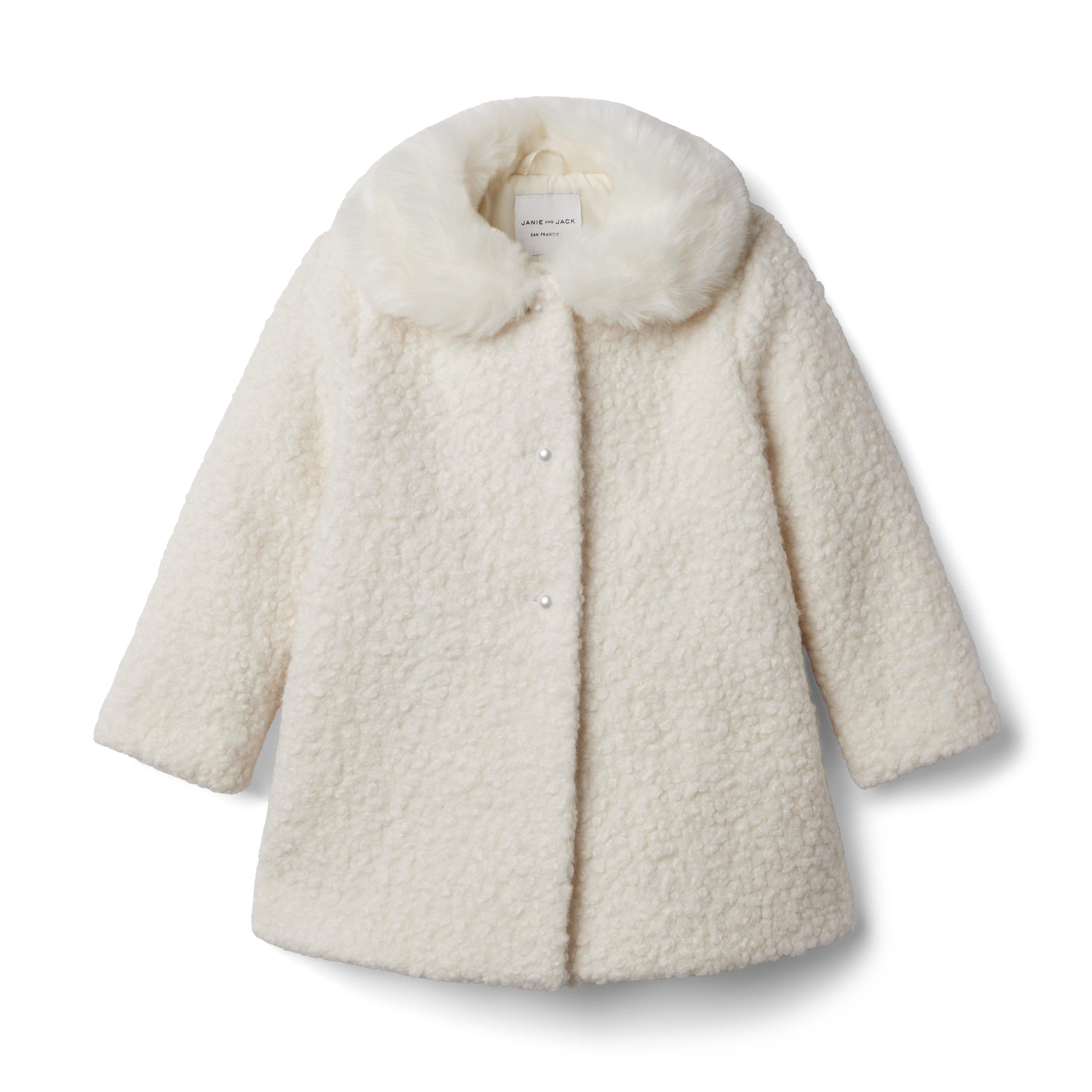 Faux Fur Collar Sherpa Coat image number 0