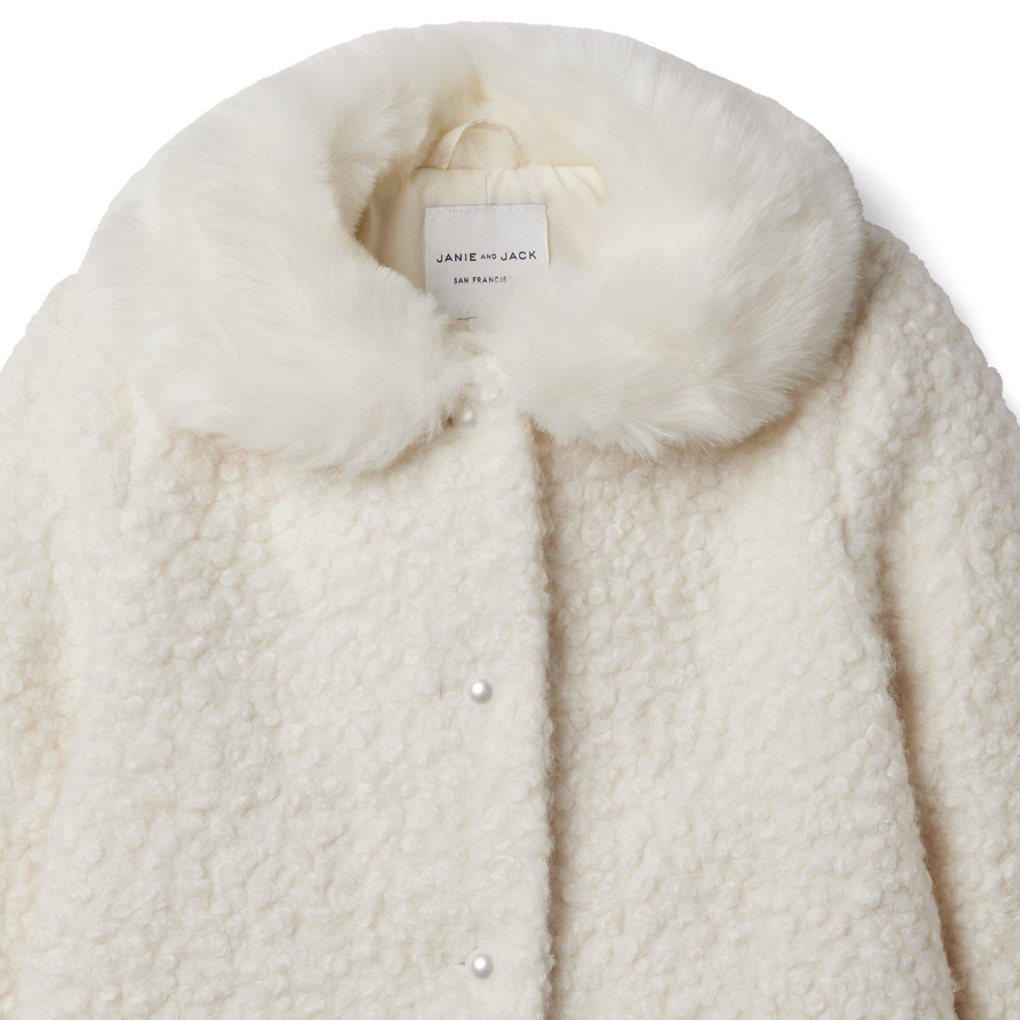 Faux Fur Collar Sherpa Coat image number 2