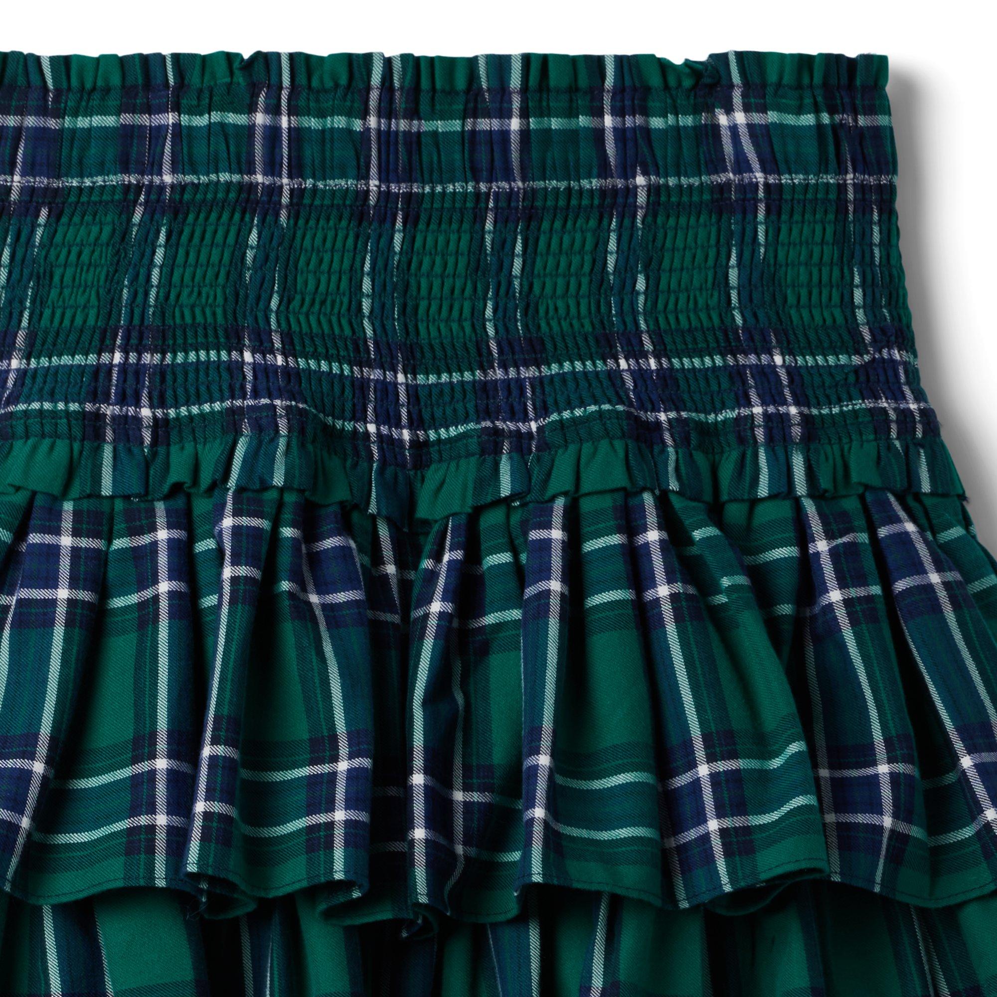 The Hailey Plaid Smocked Skirt image number 1