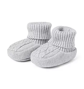 Baby Cable Knit Sweater Bootie