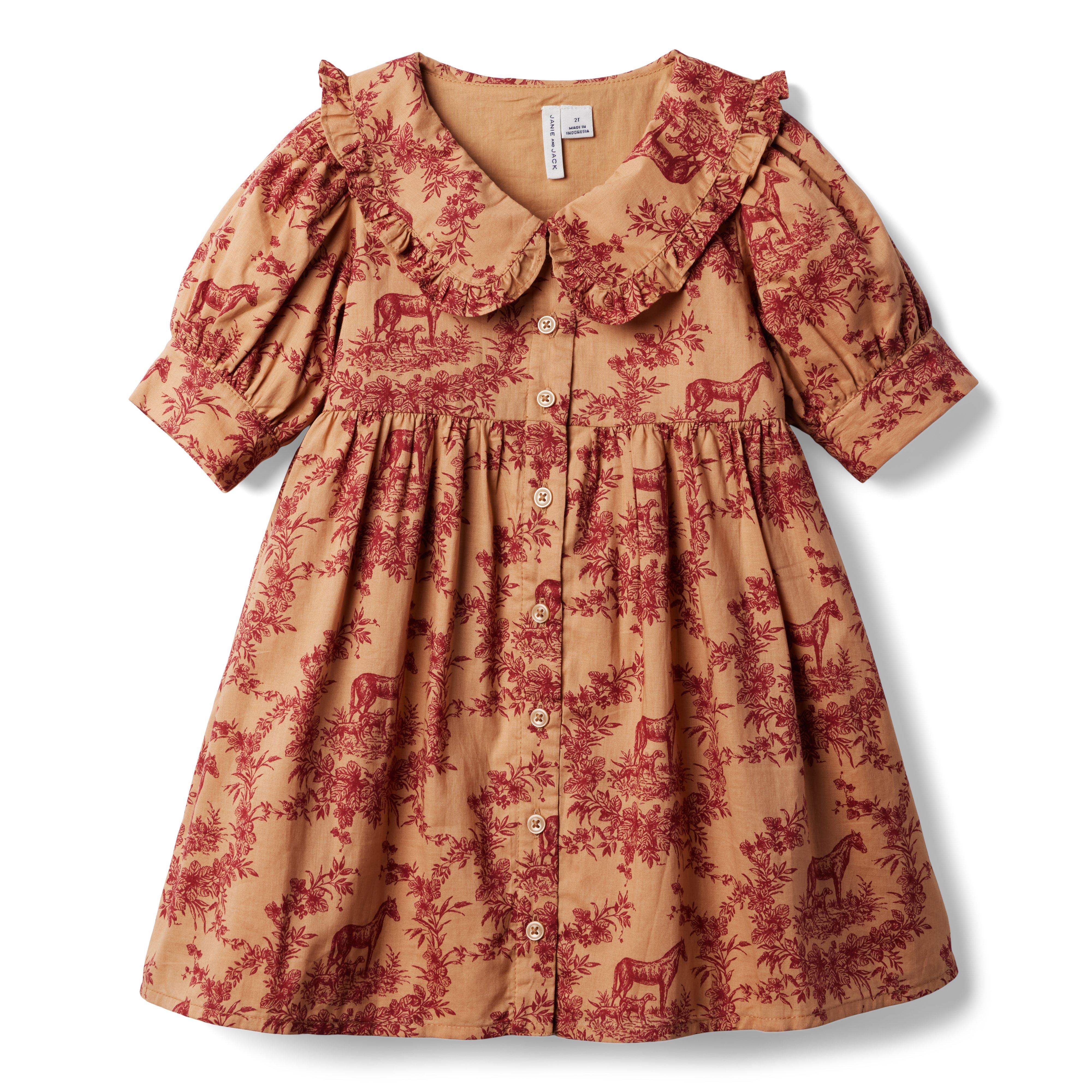 Dress Equestrian by Equestrian Sandy Collar Girl Floral Fawn Janie Floral Jack Ruffle and