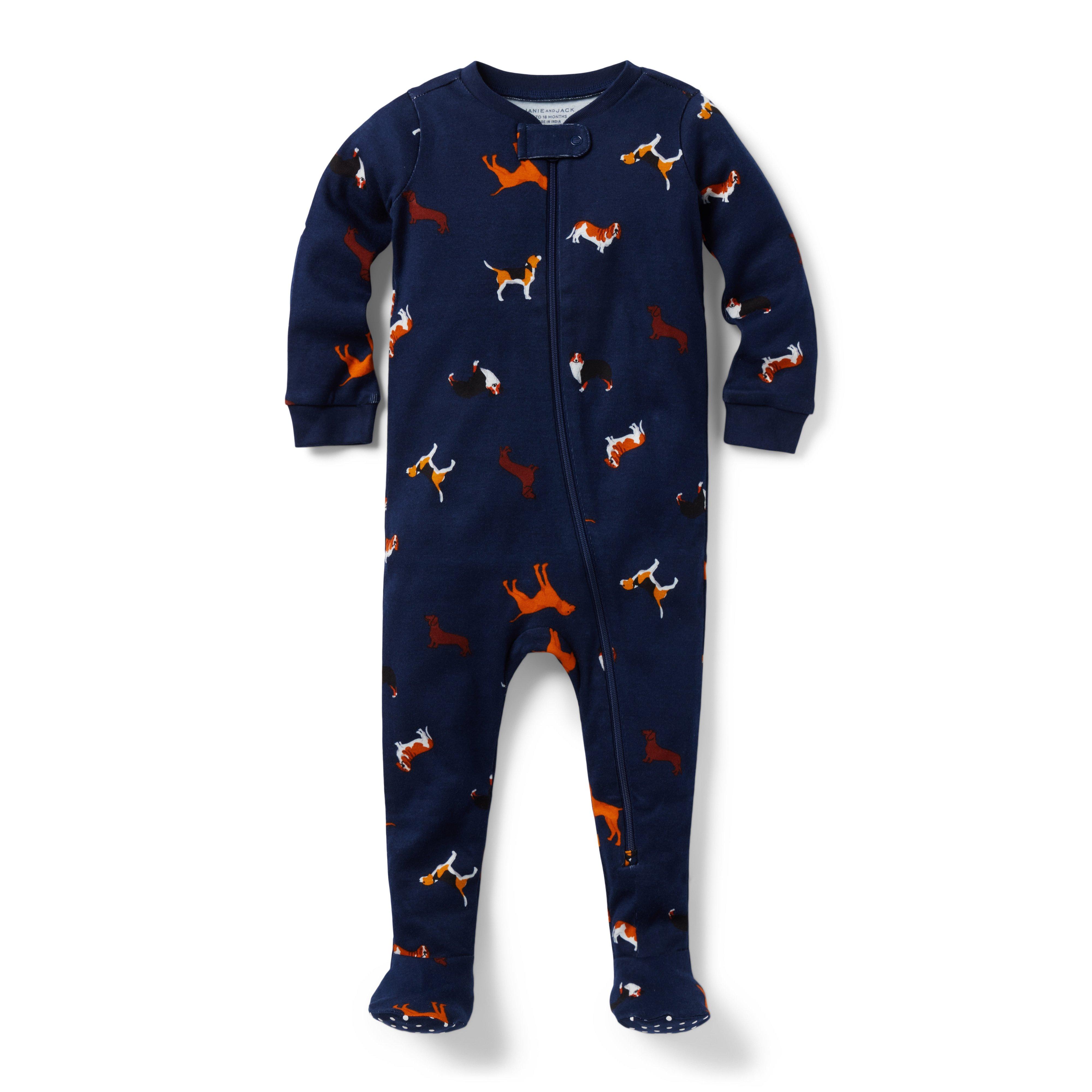 Baby Good Night Footed Pajama in Dog Nights image number 0