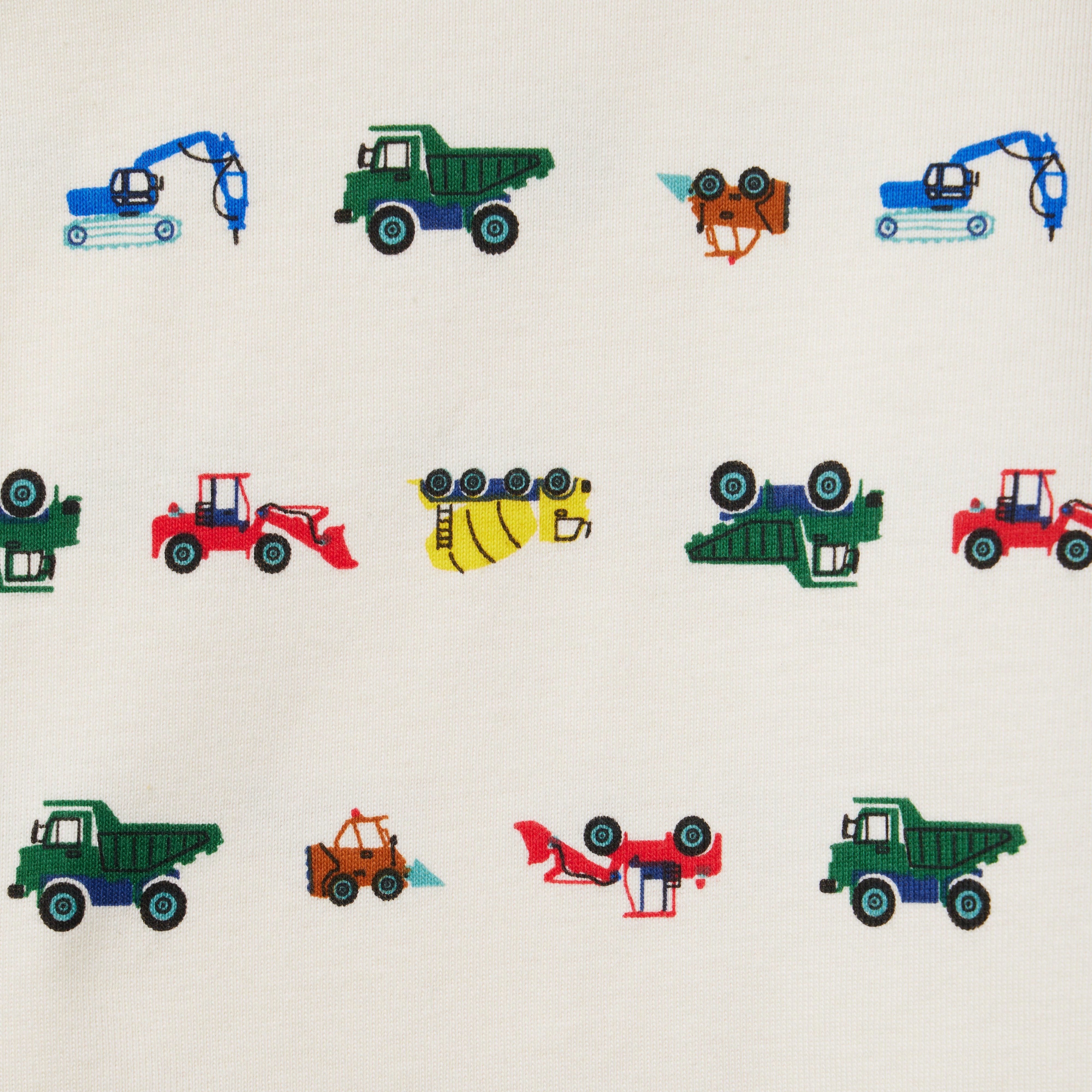 Baby Good Night Footed Pajama in Construction Trucks image number 1