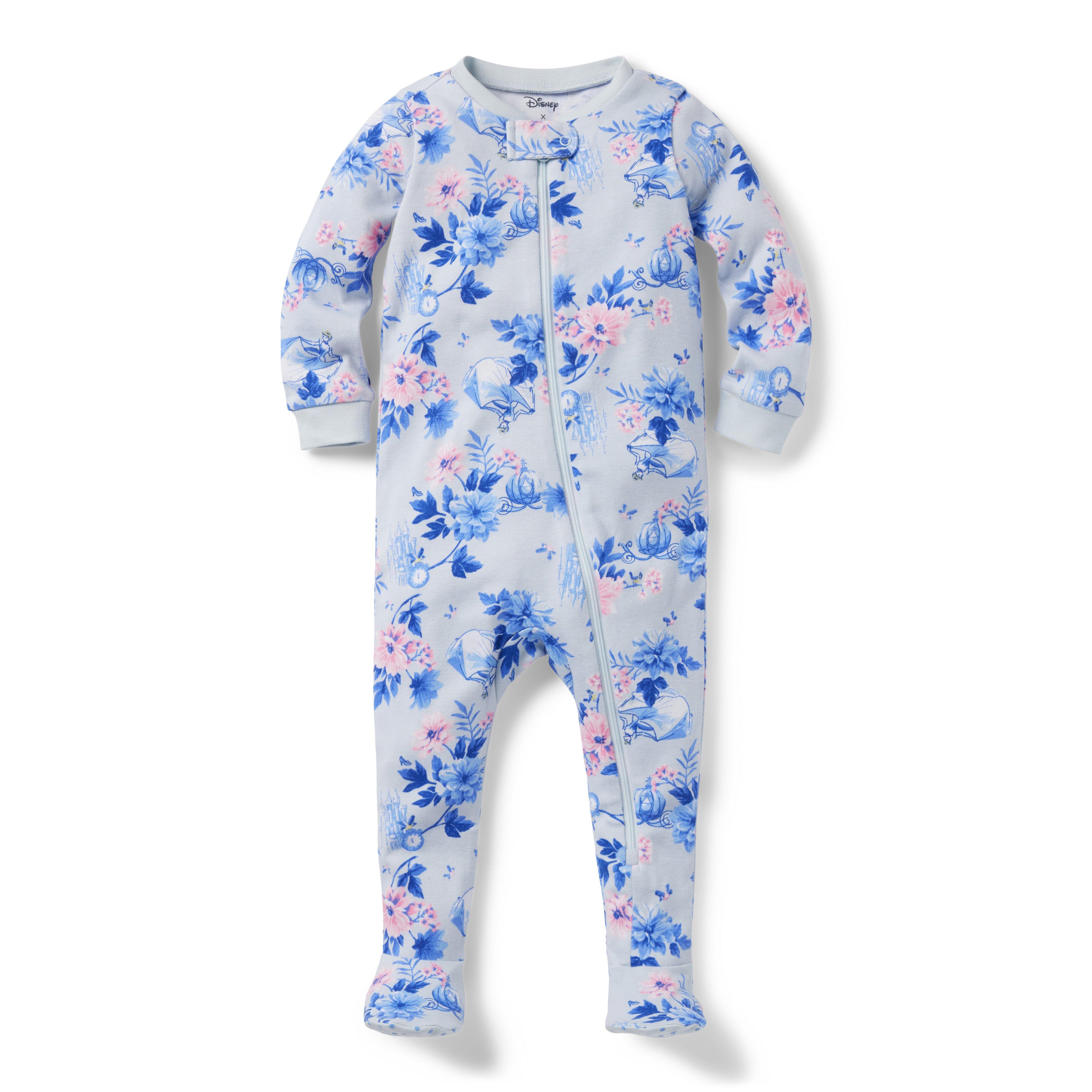 Baby Good Night Footed Pajama in Disney Cinderella Floral image number 0