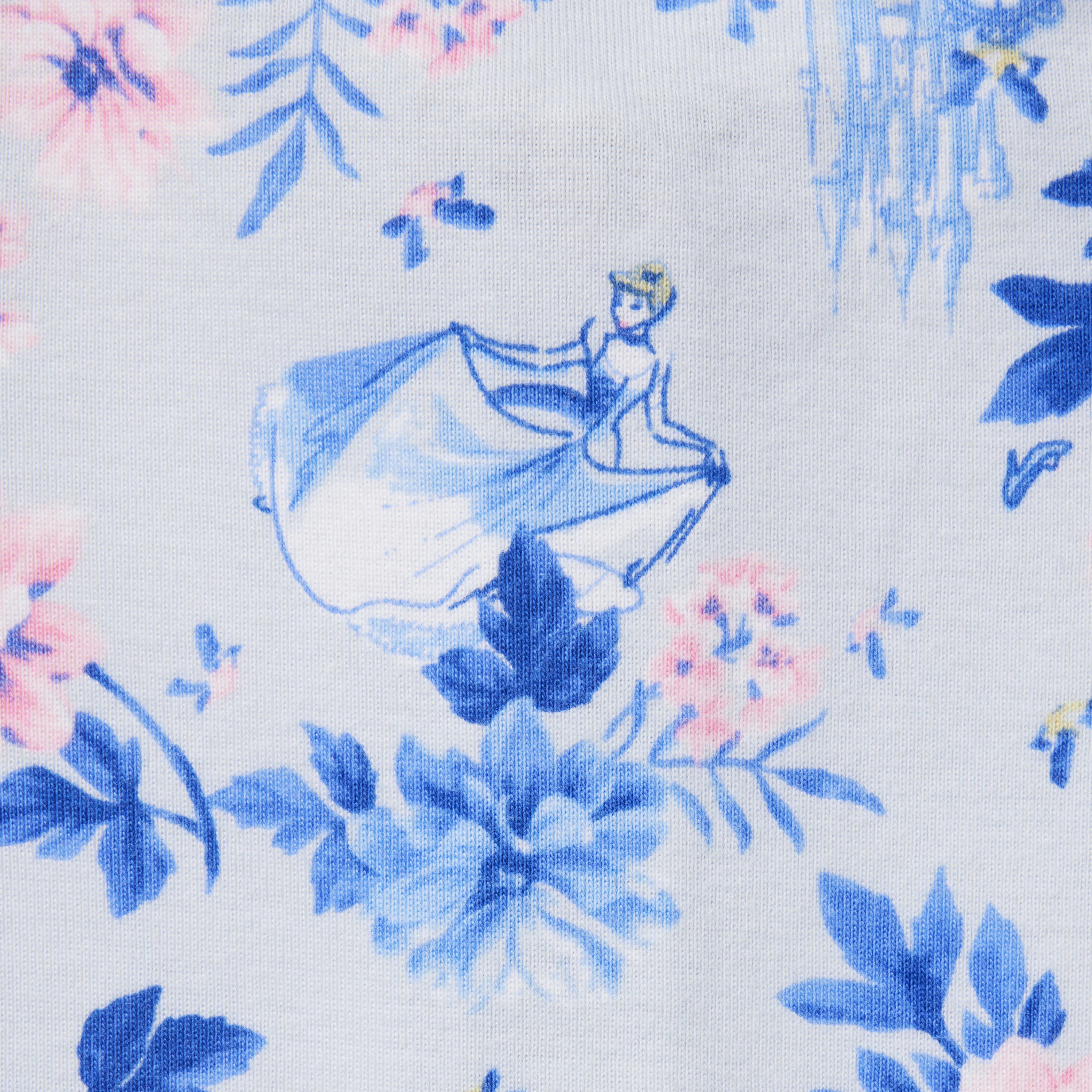 Baby Good Night Footed Pajama in Disney Cinderella Floral image number 1