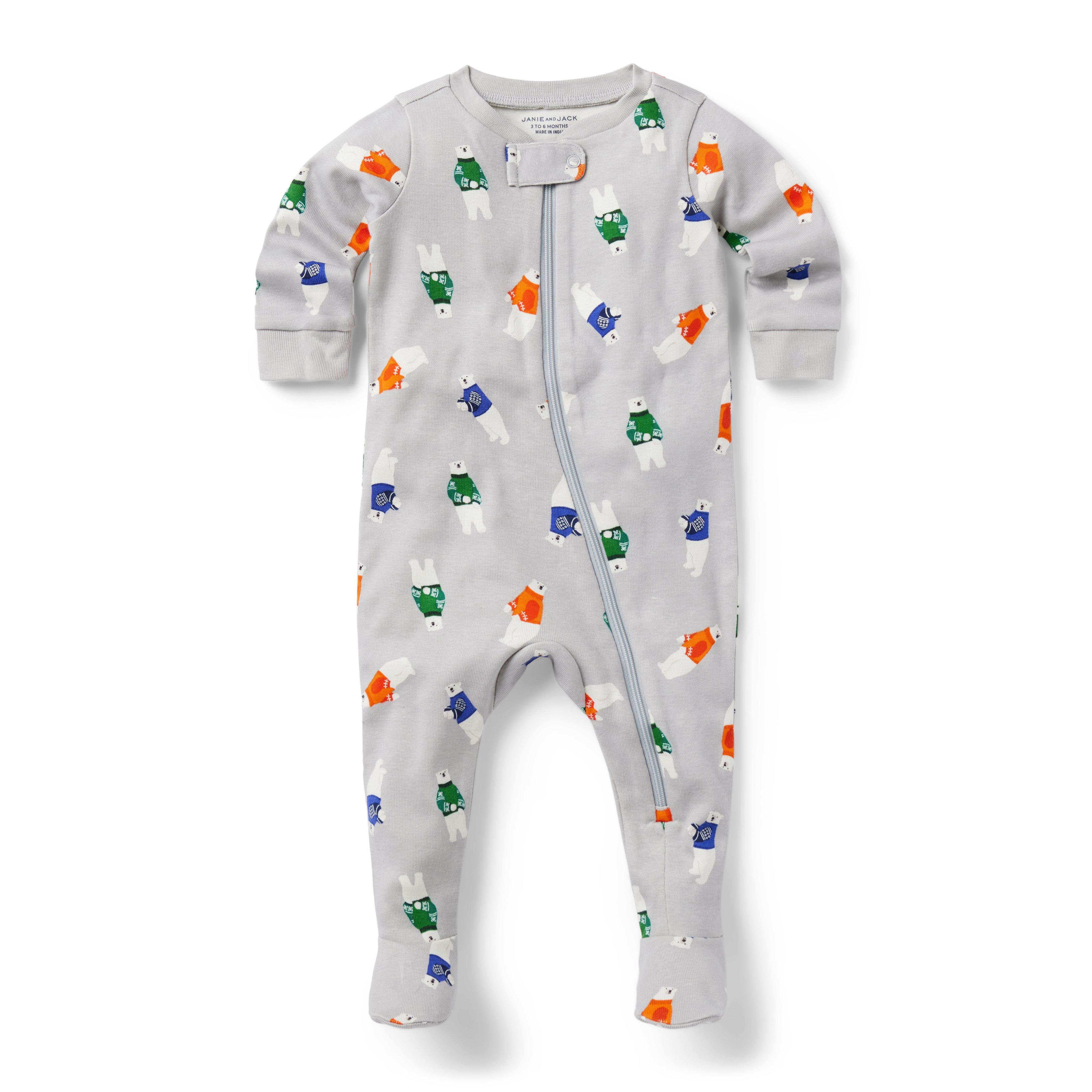 Baby Good Night Footed Pajamas In Polar Bear Friends  image number 0