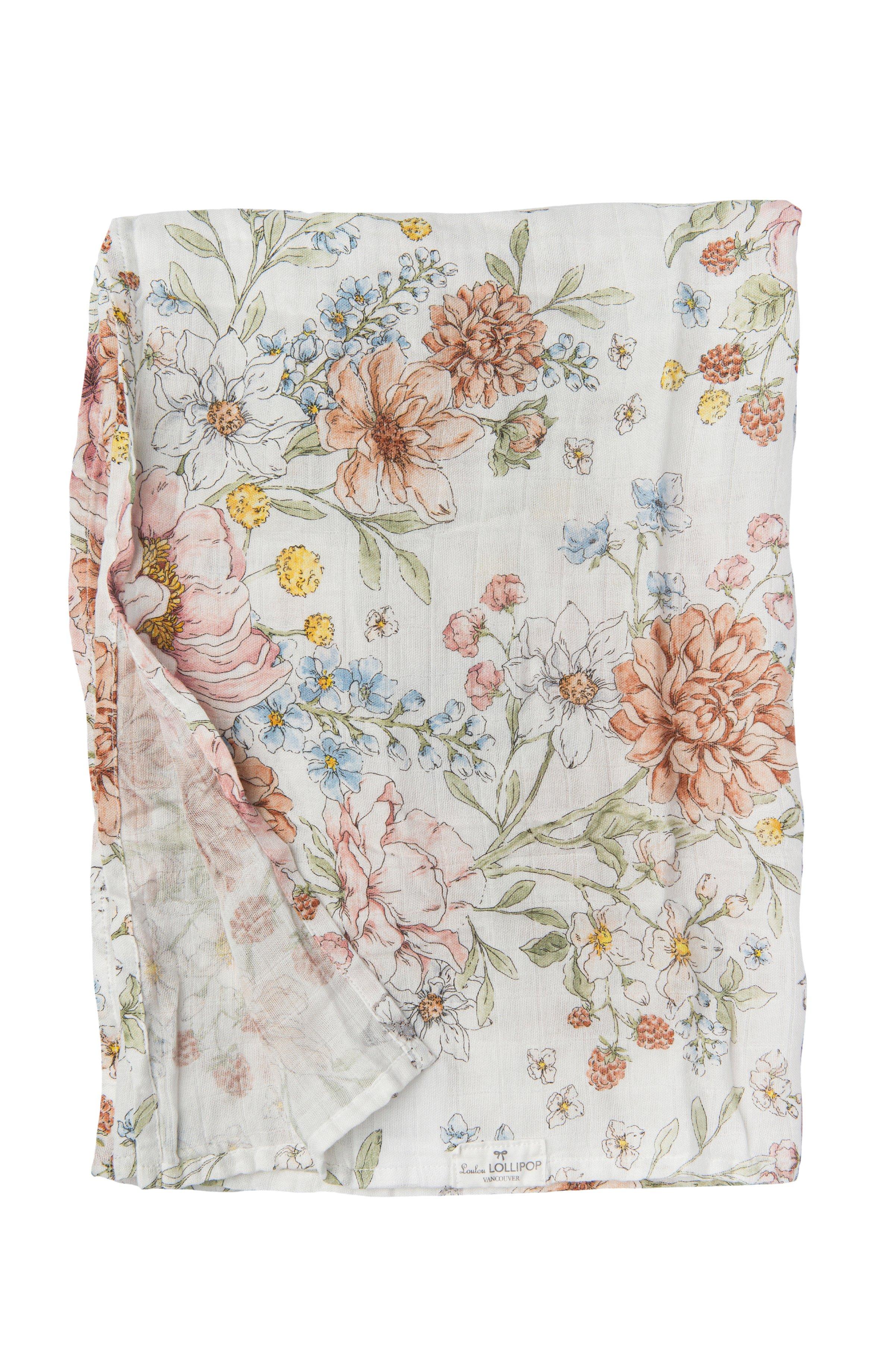 Loulou Lollipop Secret Garden Muslin Swaddle  image number 0