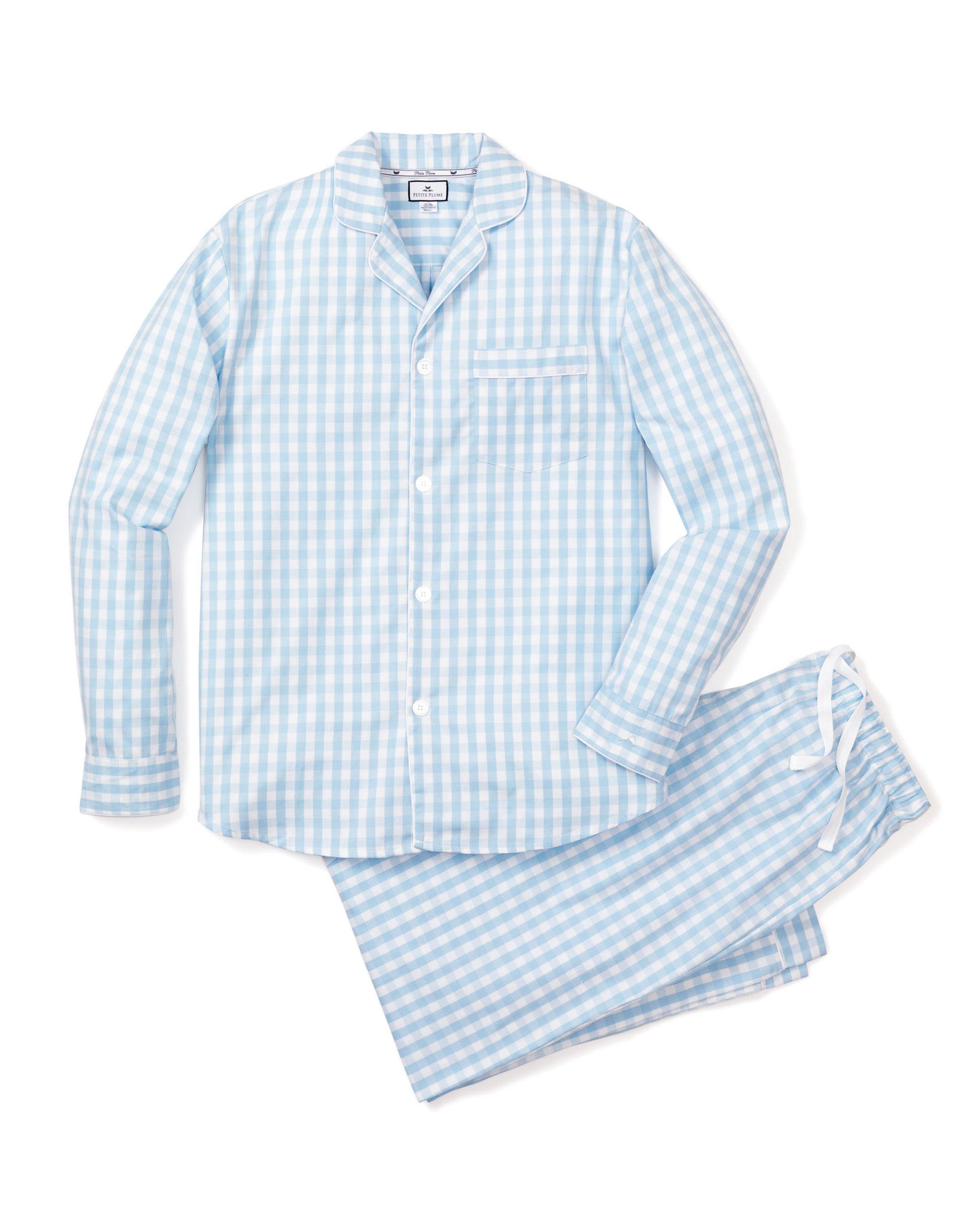 Boy Baby Blue Petite Plume Men's Gingham Pajama Set by Janie and Jack