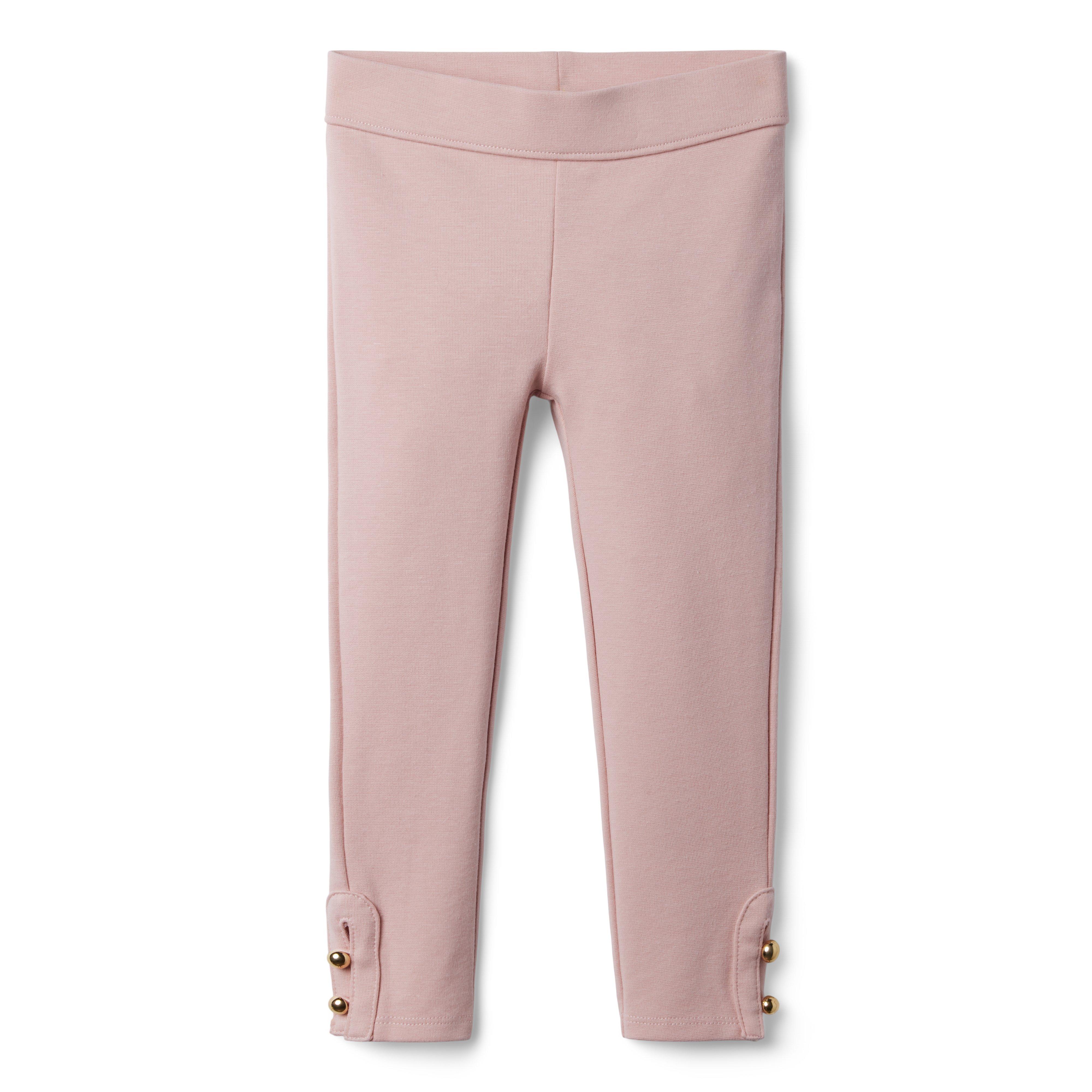 Button-Cuff Ponte Pant