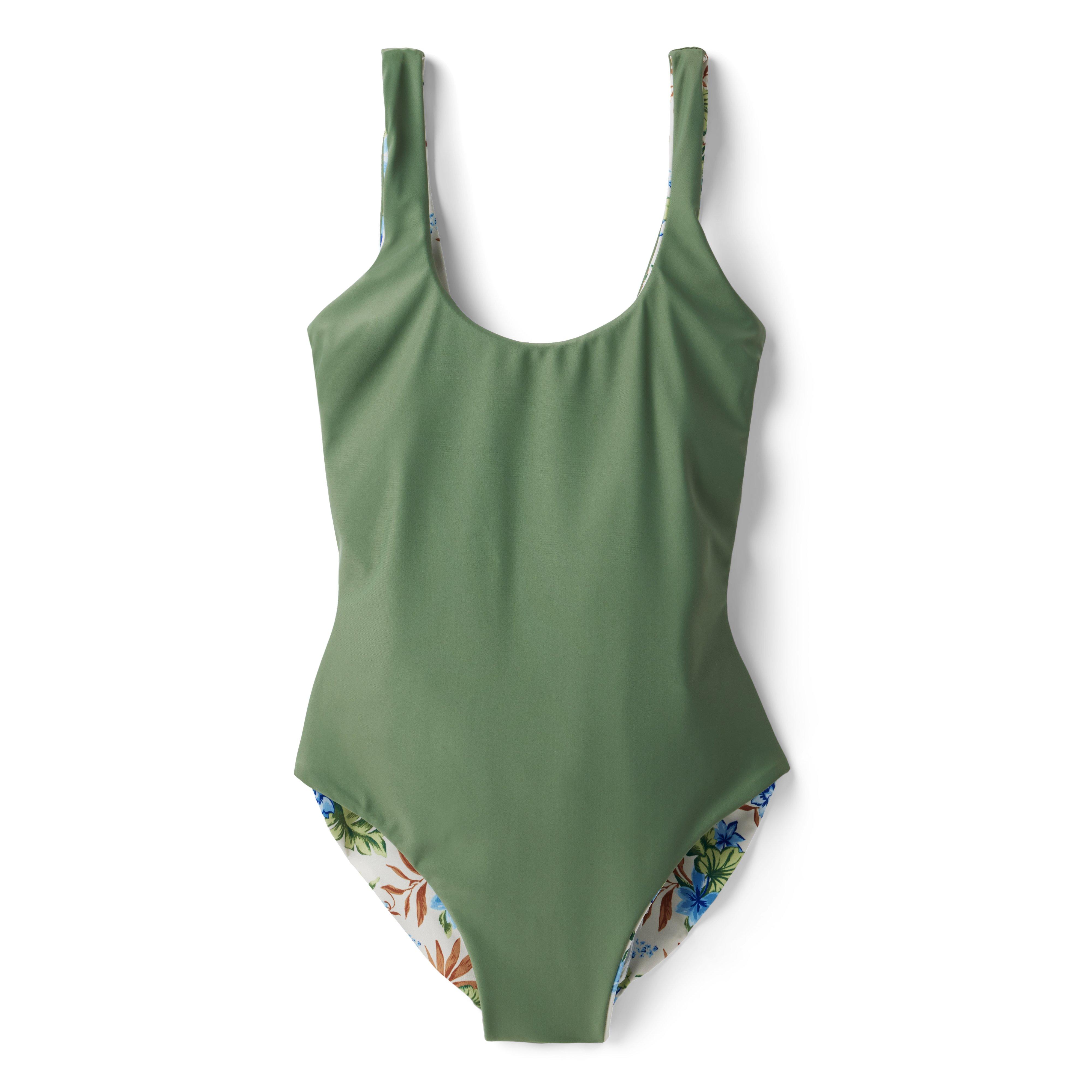 Dawne Florine Women's Reversible Tropical Floral Swimsuit image number 2
