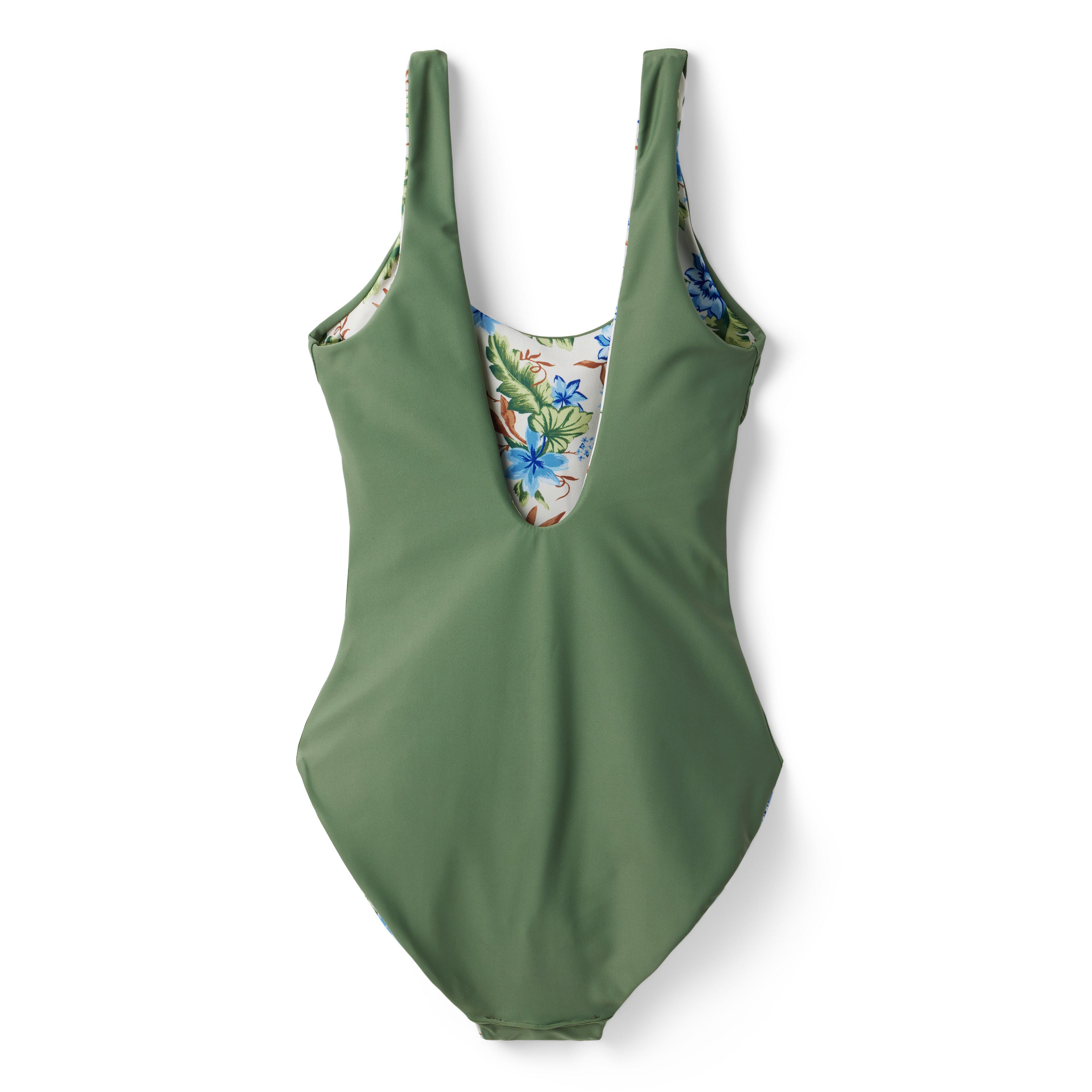 Dawne Florine Women's Reversible Tropical Floral Swimsuit image number 3