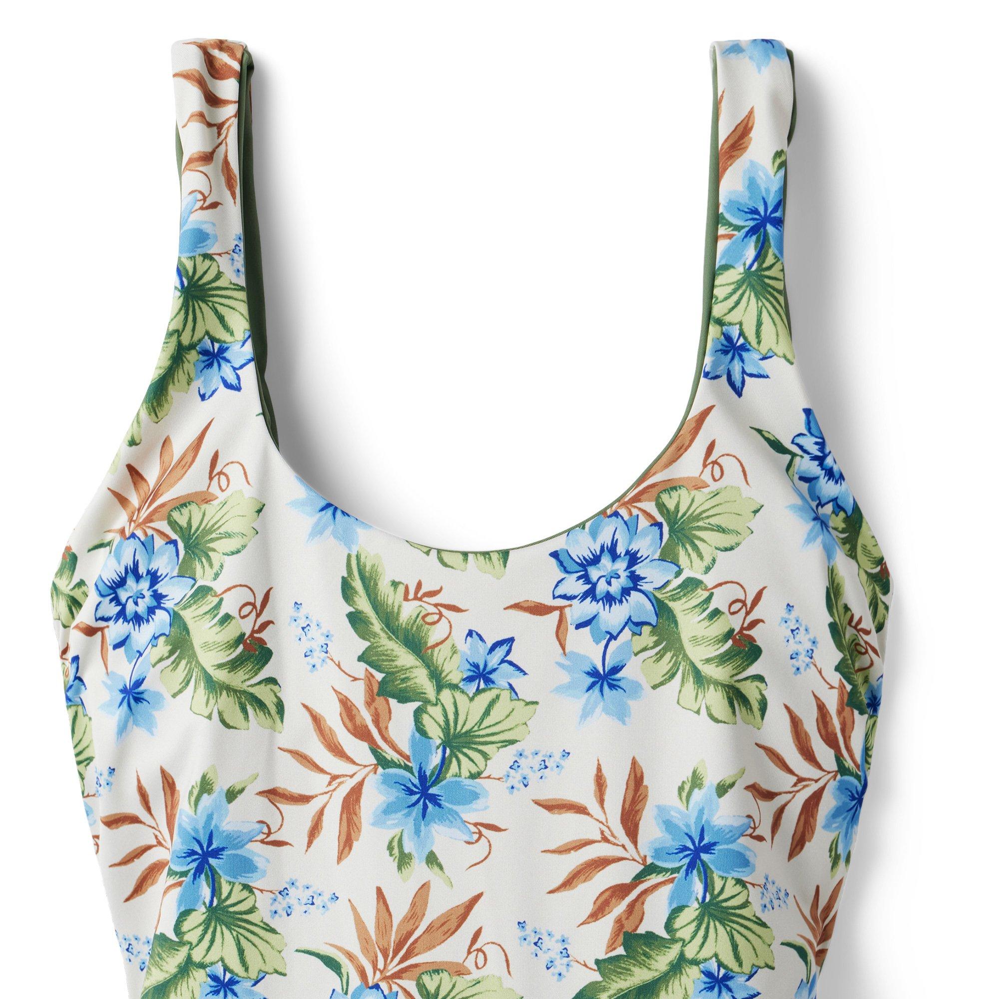 Dawne Florine Women's Reversible Tropical Floral Swimsuit image number 4