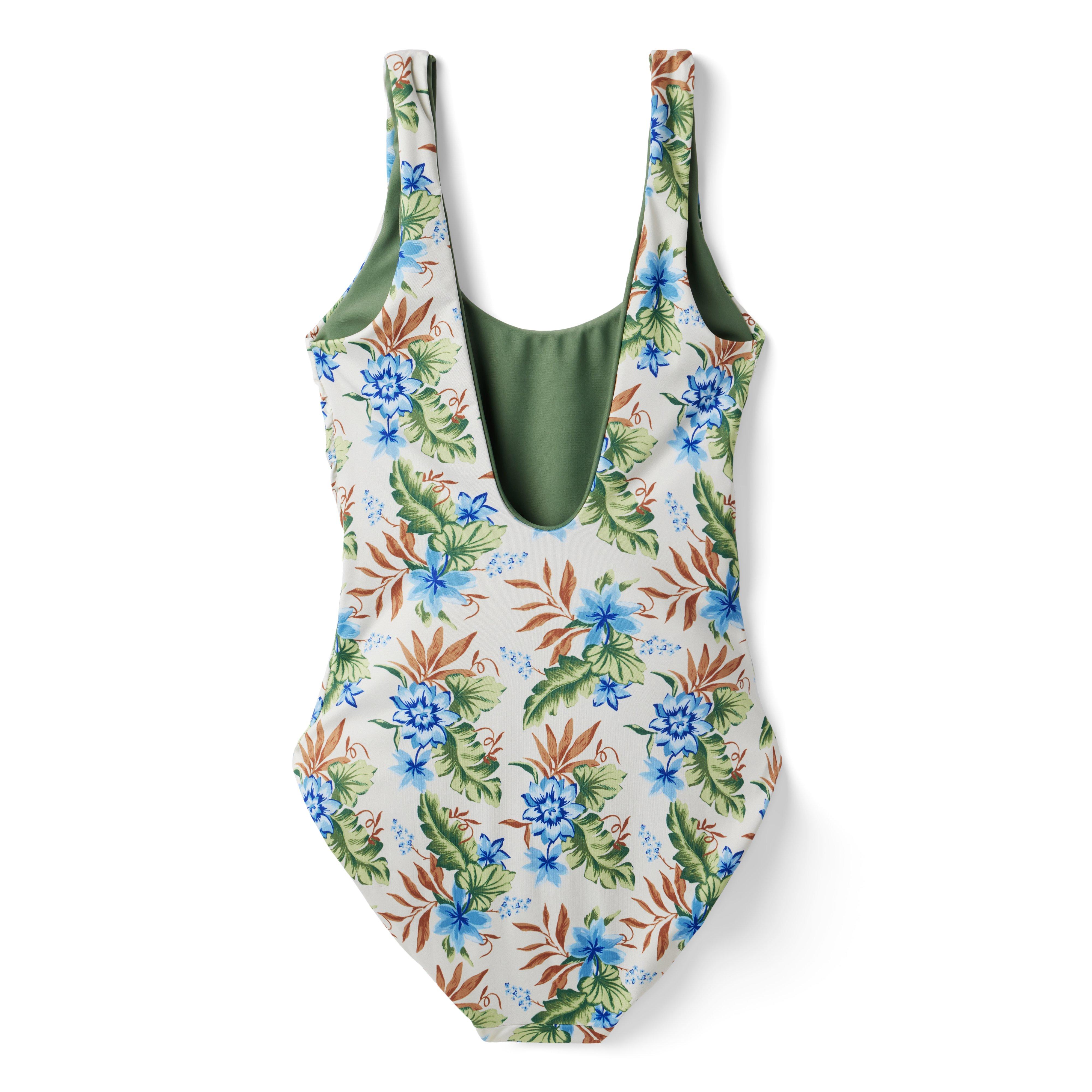 Dawne Florine Women's Reversible Tropical Floral Swimsuit image number 1