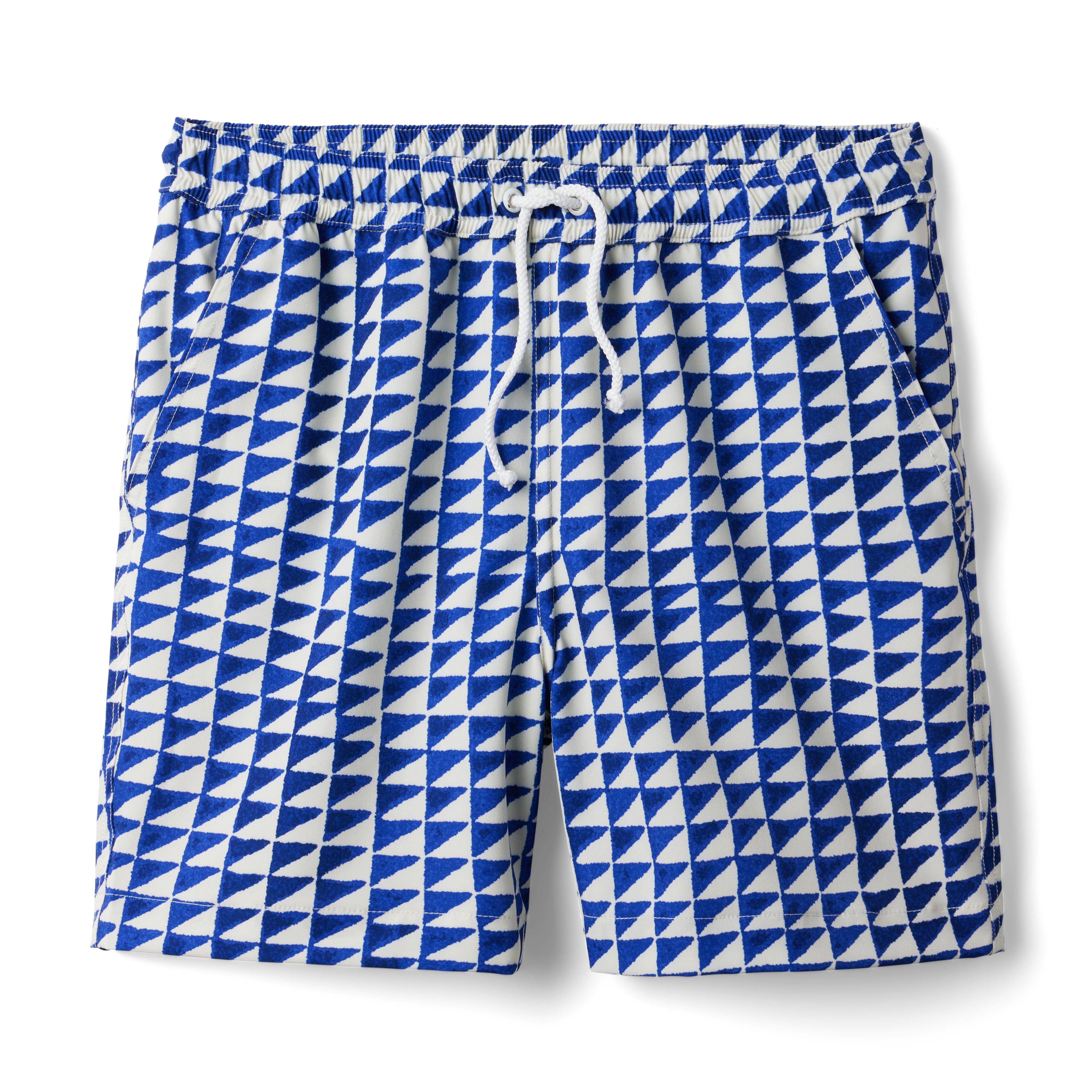 Dawne Florine Men's Tile Print Swim Trunk image number 0